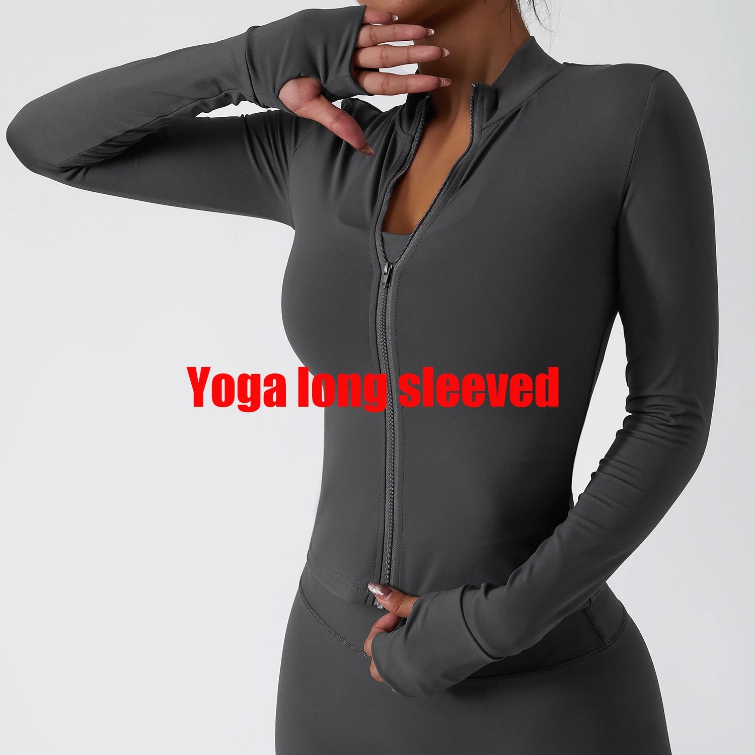 Zipper Yoga Shirts For Women Jacket Long Sleeve Fitness Running Gym Clothes Workout Dry Fit Breathable High Elastic Sports Top