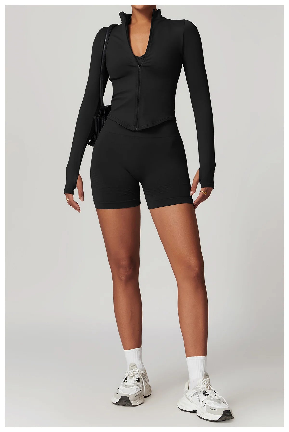 Seamless Yoga Set 3PCS Women Sportswear Workout Clothes Athletic Wear Gym Legging Fitness Bra Crop Top Long Sleeve Sports Suits