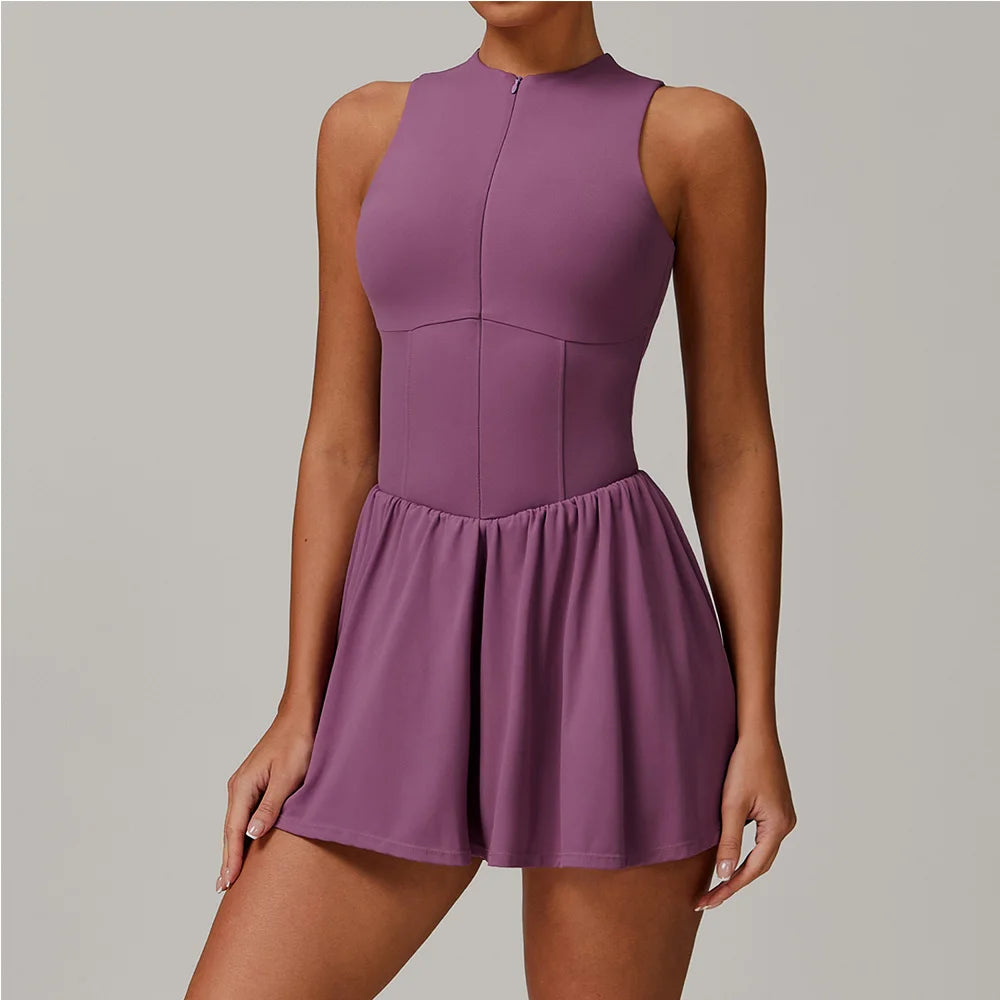 Yoga Boilersuit Women Tracksuit Yoga Set Zipper Jumpsuits One Piece Fitness Rompers Sleeveless Sportswear Gym Set Workout Clothe