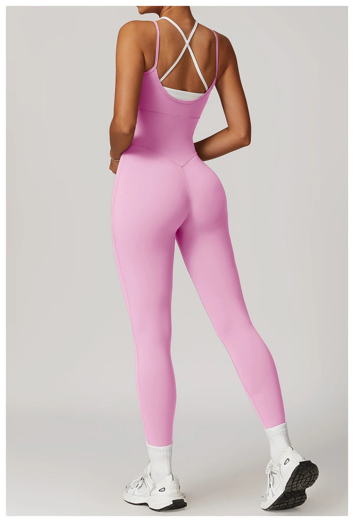Color Blocked Jumpsuit Gym Set Women Yoga Suit Back Cross Sportswear Women Sports Jumpsuit Fitness Rompers Workout Bodysuits