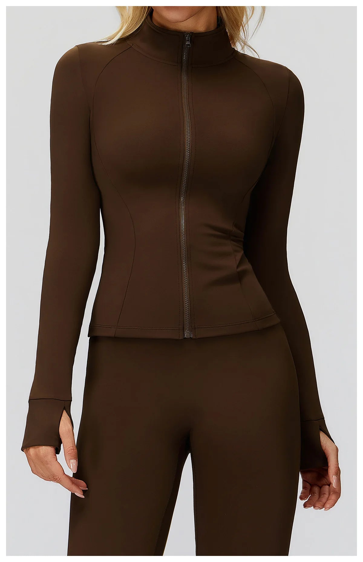 Zipper Long Sleeve Women Crop Tops Jacket Yoga T-shirts Solid Sports Top Running Shirts Sexy Quick Dry Fitness Gym Sport Wear