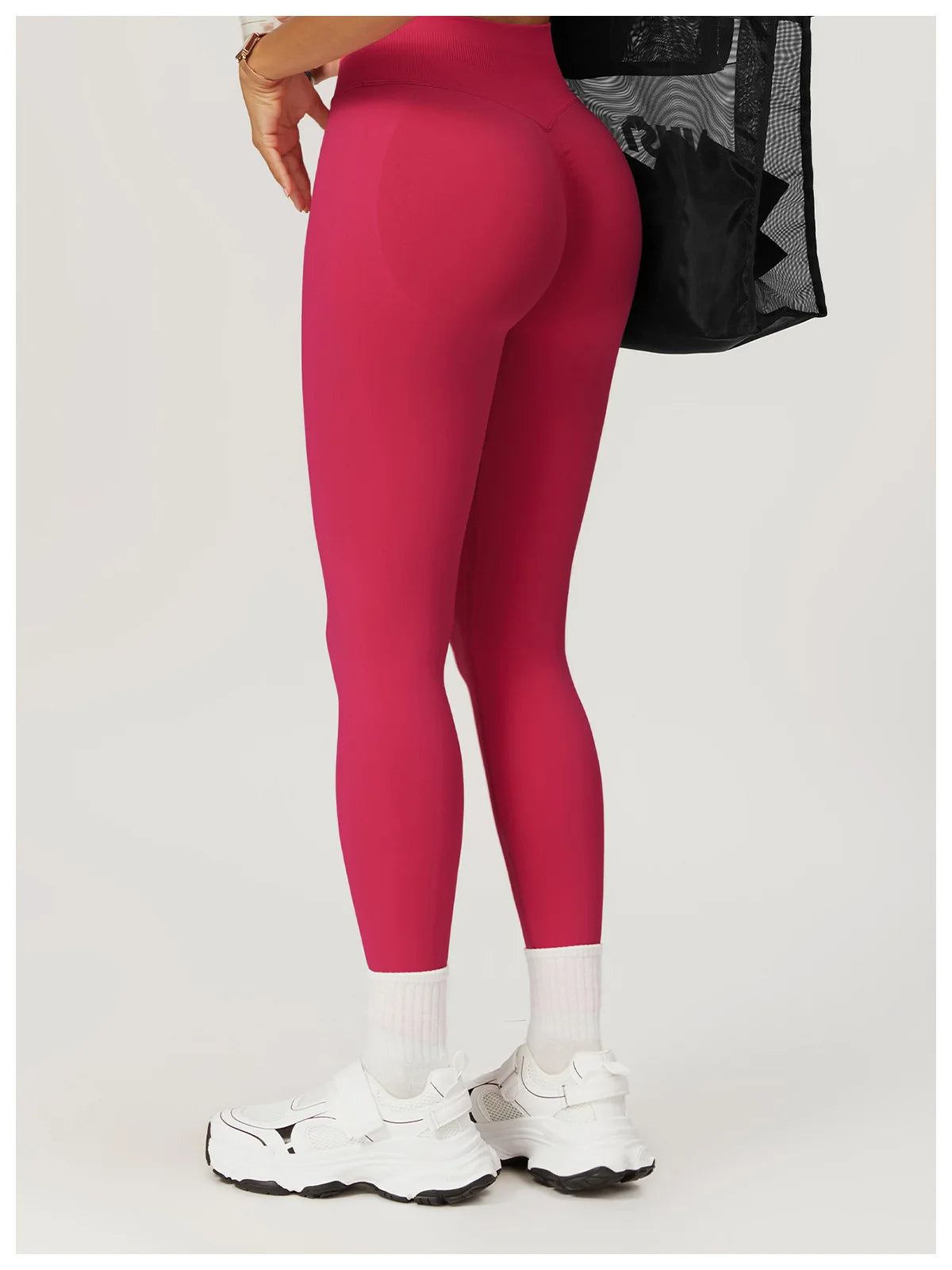 Seamless Fitness Leggings Women Sport High Waist Elastic Ribbed Yoga Leggings Gym Jogging Quick Dry Push Up Slim Pants Female
