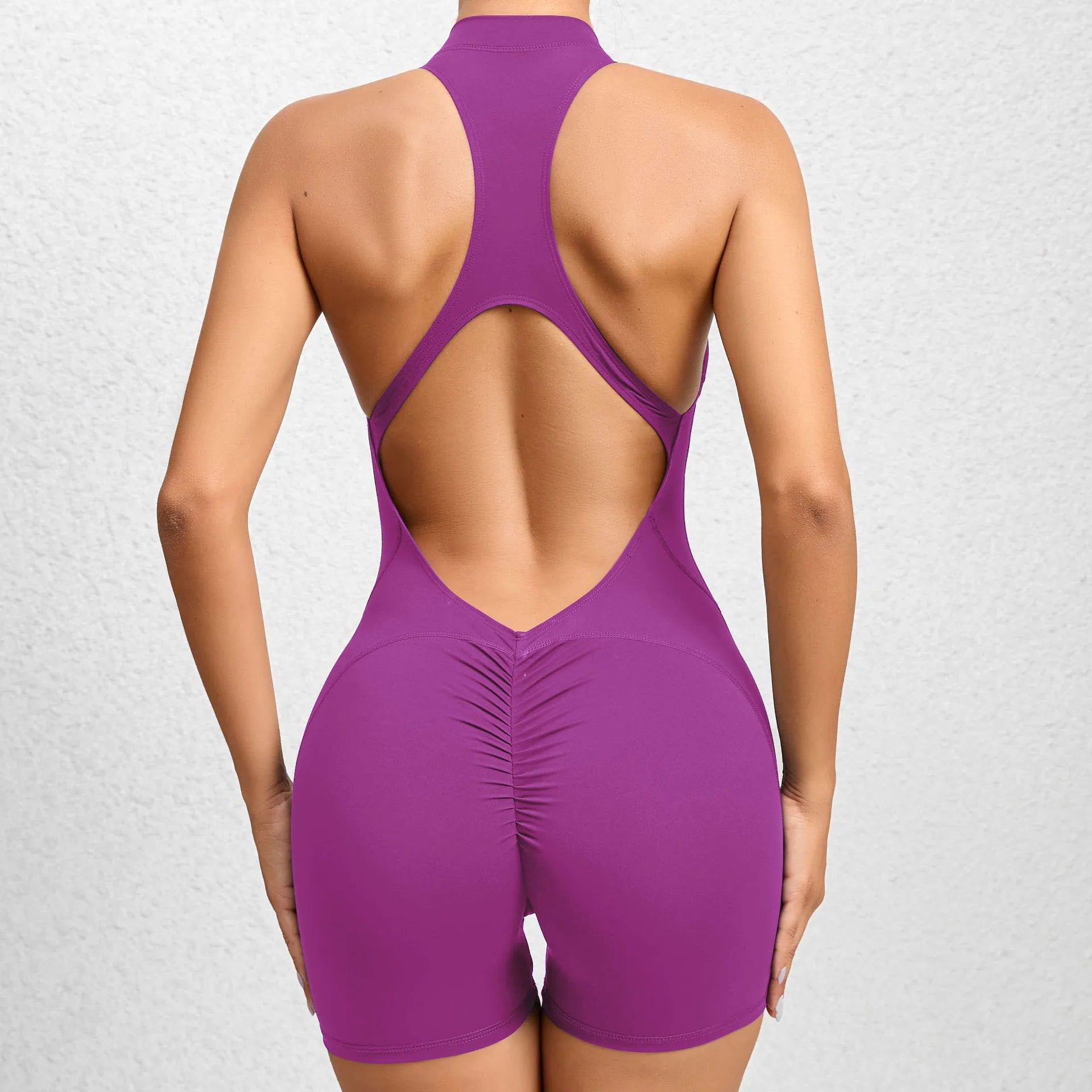 Women's Jumpsuit Fitness Suit Gym Rompers Sports Overalls for Woman Tracksuit Yoga Clothing Zipper Workout Set Sportswear