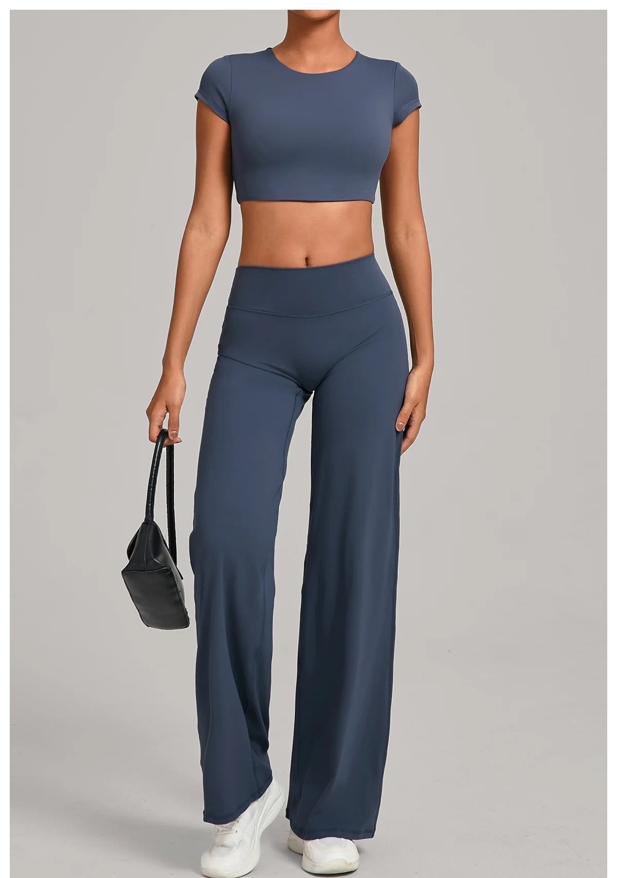 Women Tracksuit Yoga Suit 2PCS Sports Outfits Gym Set Running Workout Clothes Sports Short Sleeves Athletic Wear Yoga Clothing