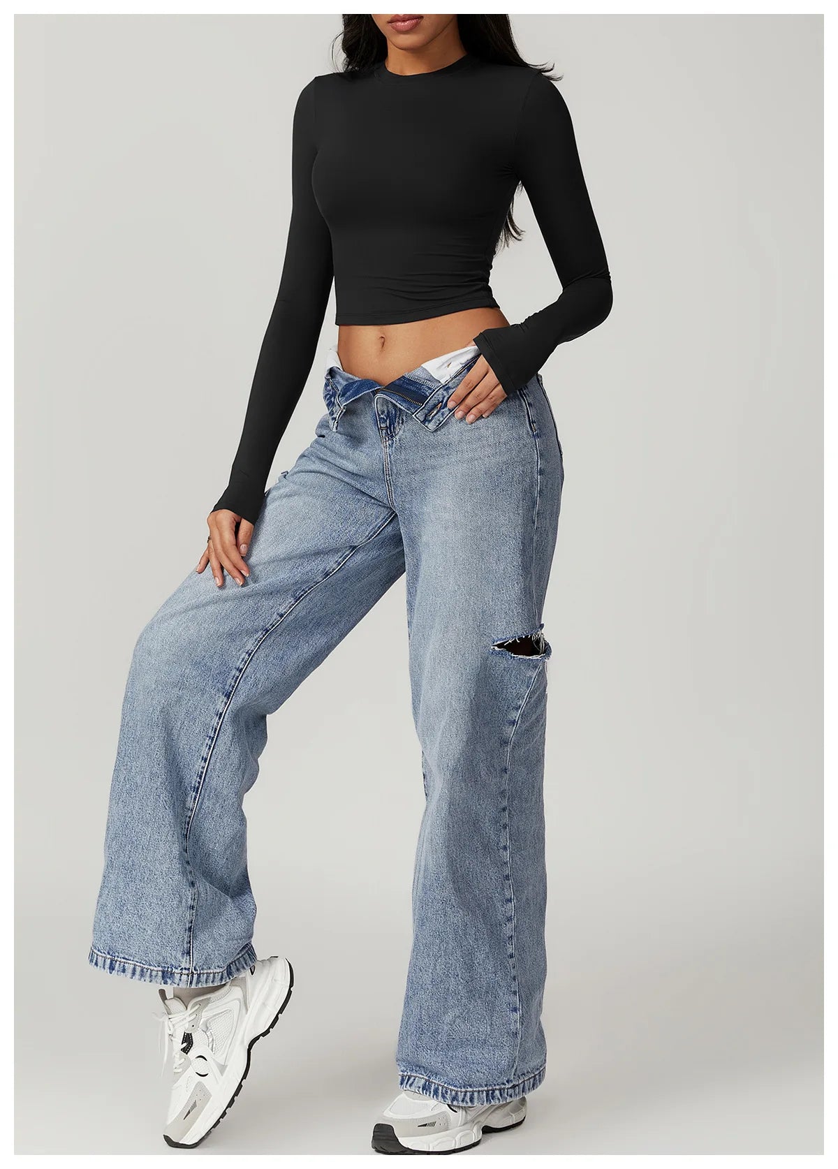 Women Yoga Shirts Crop Top Long Sleeves Shirts for Women Yoga  Long Sleeves Sports Fitness Top Push Up Gym Clothes Workout Tops