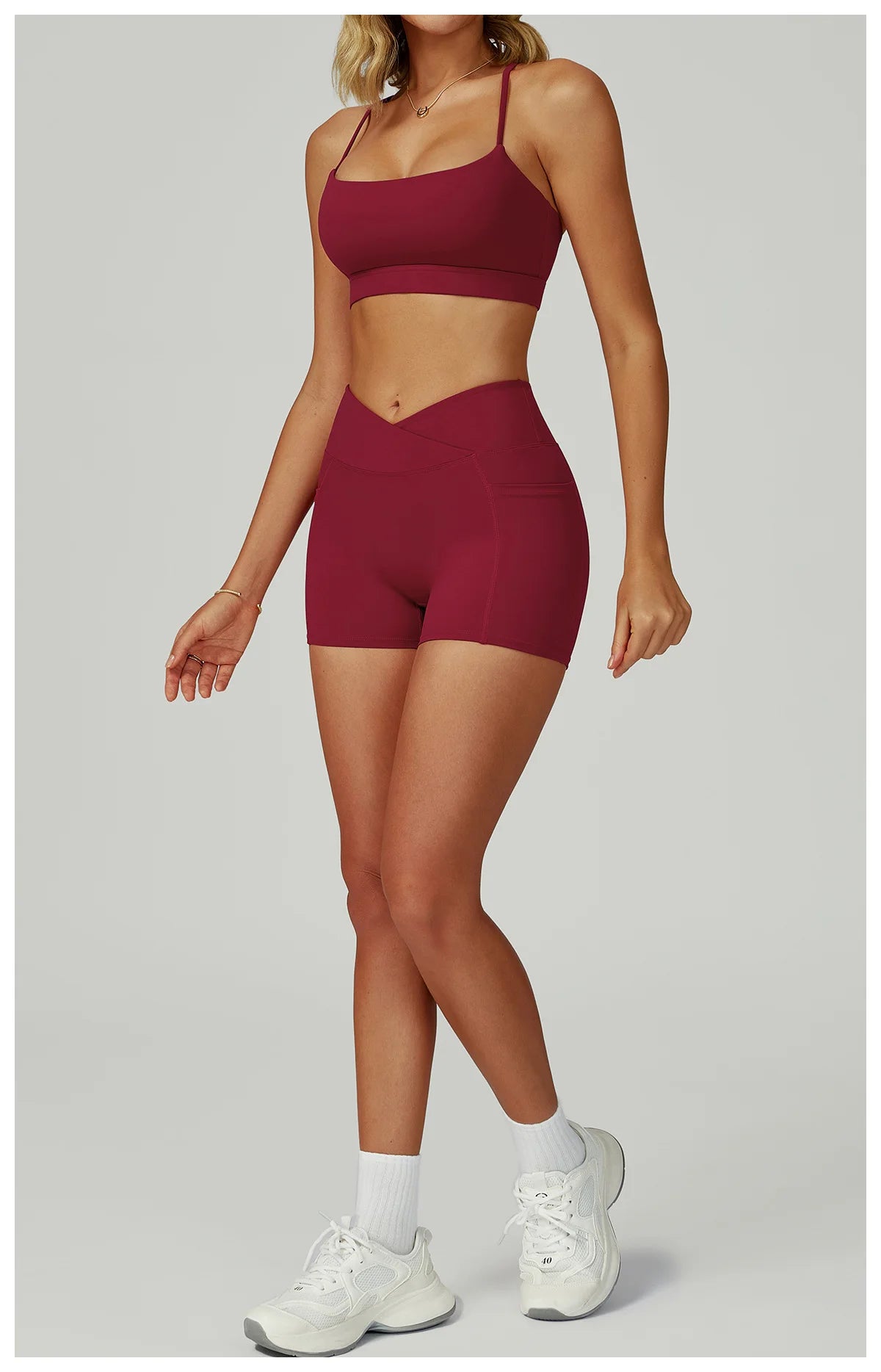 Yoga Suit 2PCS Women Tracksuit Sports Bra High Waist Leggings Shorts Outfit Gym Set Fitness Workout Clothes Push Up Sportswear
