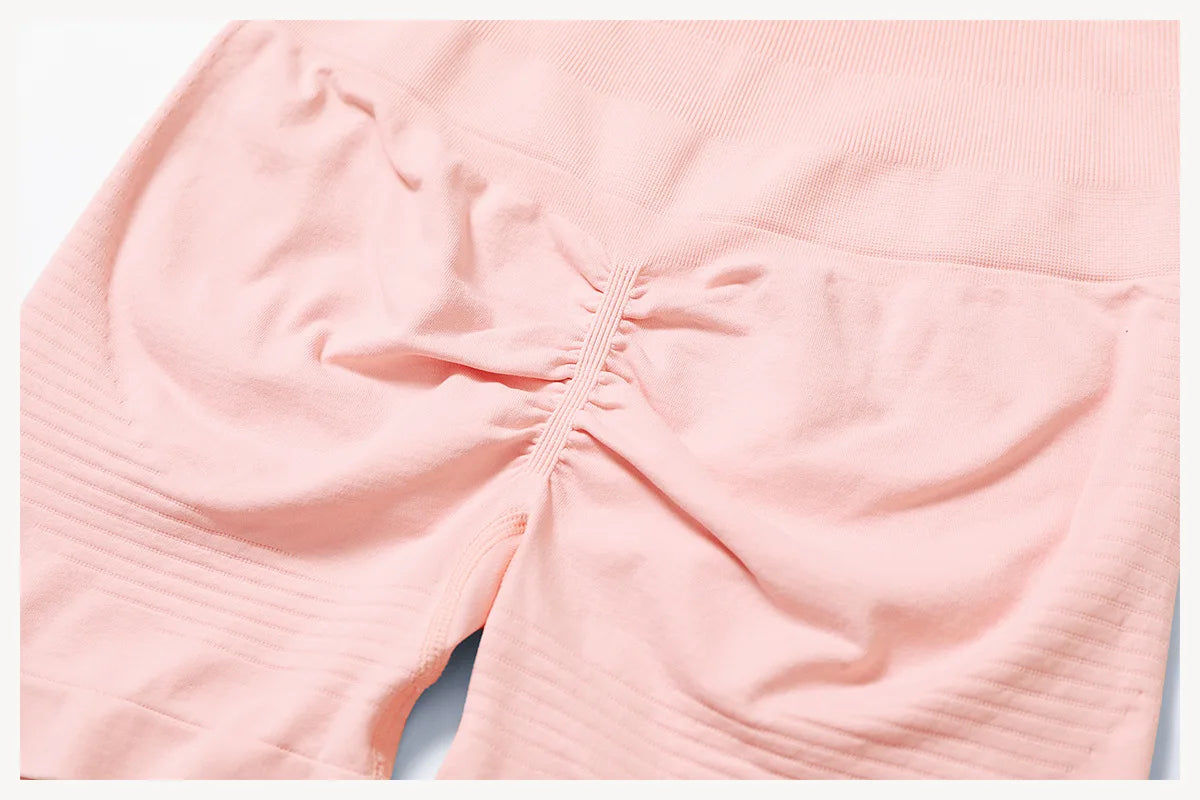 Seamless Women Yoga Shorts High Waist Workout Shorts Fitness Yoga Lift Butt Fitness Ladies Yoga Tights Gym Running Short Pants