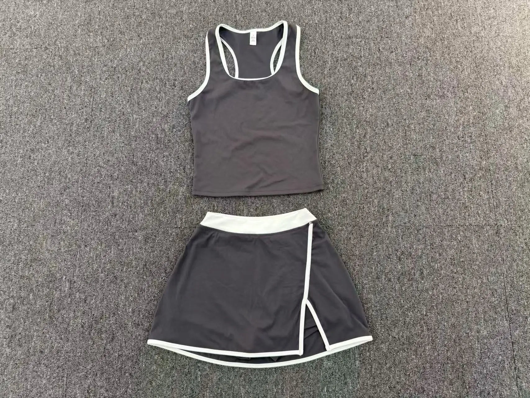 Yoga Set 2PCS Women Tracksuit Sexy Sport Bra High Waist Yoga Short Skirt Gym Clothes Fitness Sleeveless Workout Suit Sporstwear