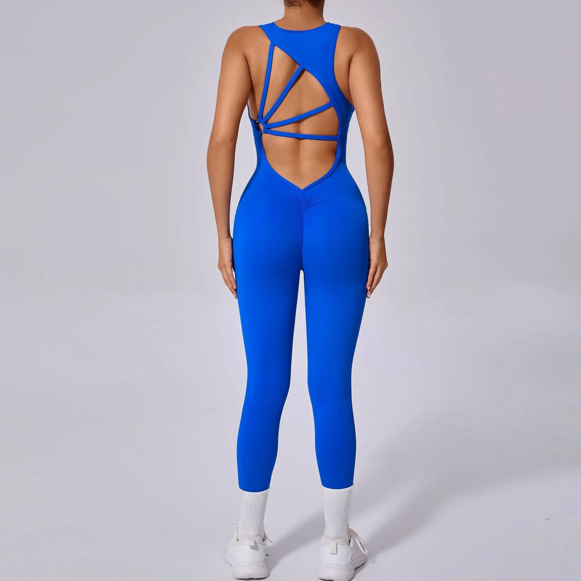 Backless Yoga Jumpsuits Sports Fitness One-Piece Yoga Sleeveless Workout Clothes Running Sportswear Tight Training Tracksuits