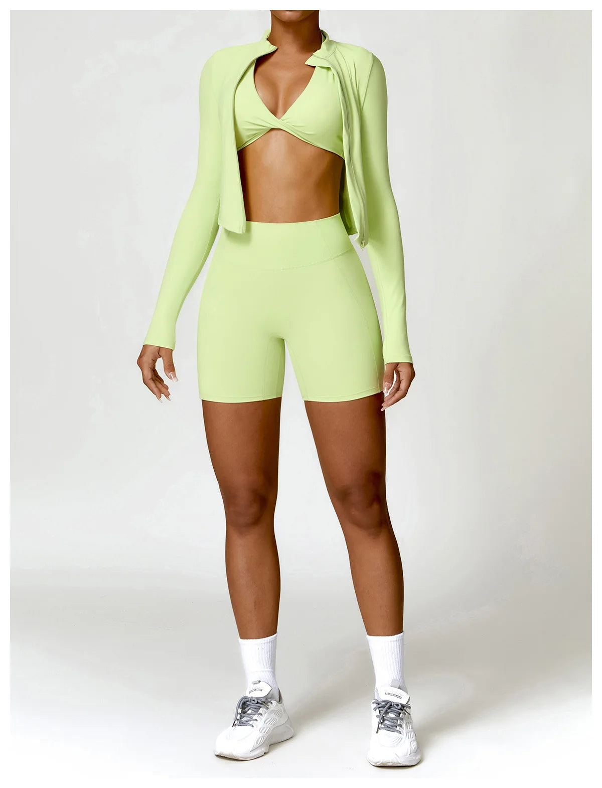 New Running Elasticity Yoga Jacket Zipper Slimming Top Coat Women's Sports Jacket Gym Workout Sports Long Sleeves Women Tights