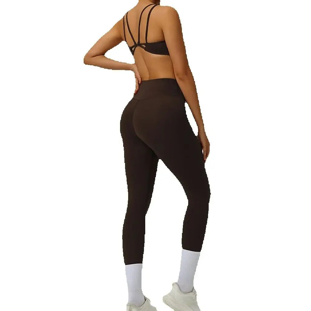 2 Pieces Yoga Set Women's Tracksuit Workout Sportswear Gym Clothing High Waist Leggings Fitness Shorts Push Up Bras Sports Suits