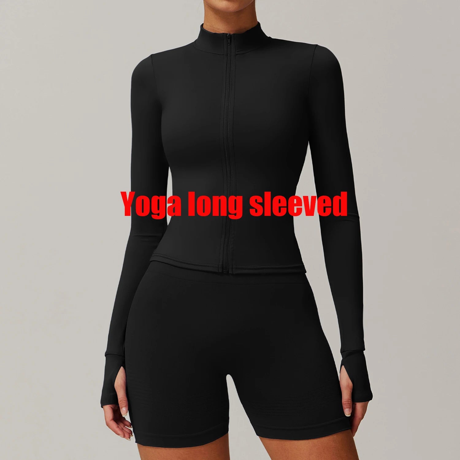 Zipper Yoga Shirts For Women Jacket Long Sleeve Fitness Running Gym Clothes Workout Dry Fit Breathable High Elastic Sports Top