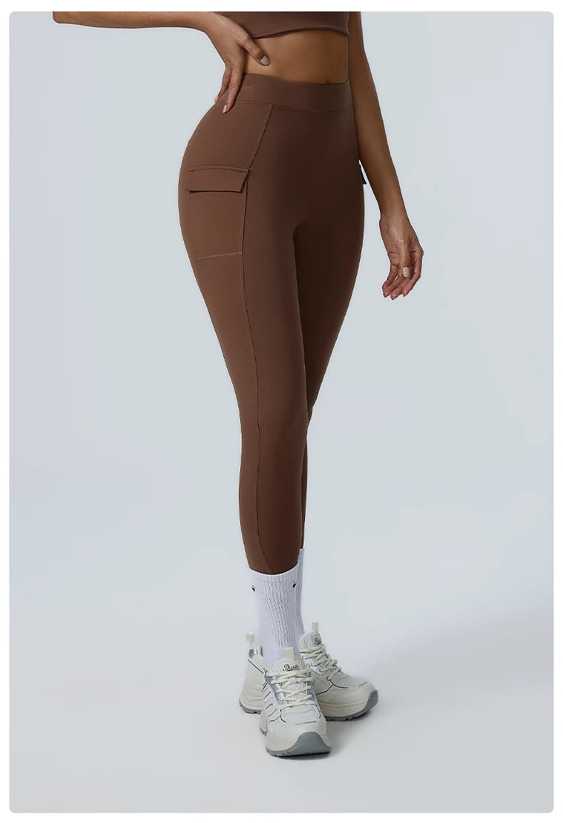 Women Yoga Pants High Waist Leggings Sport Gym Fitness Leggings Women Pocket Female Push Up Legging Tummy Control Running Tights