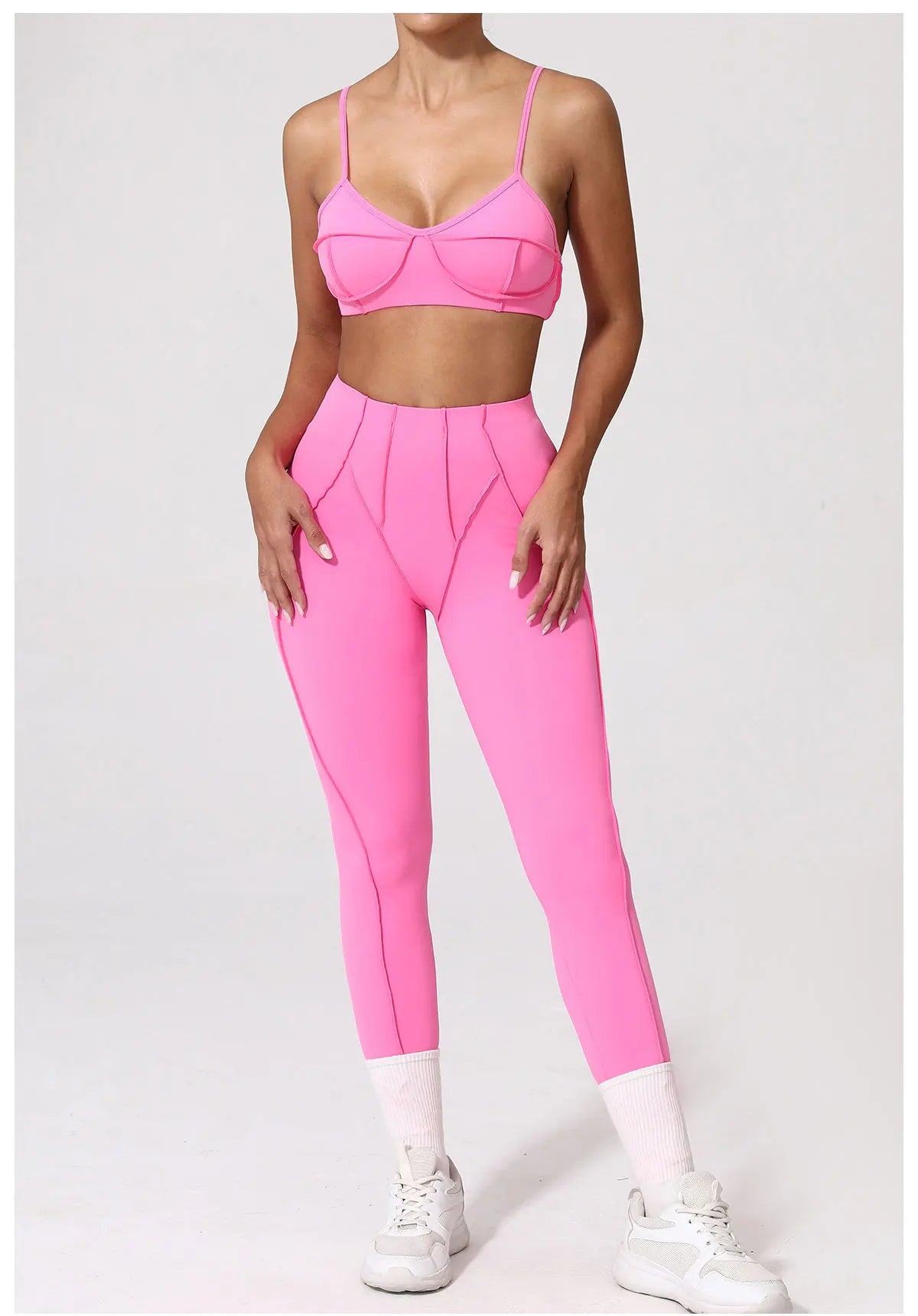 Women's Tracksuit 2 Pieces Seamless Yoga Set Workout Push Up Sportswear Gym Clothing High Waist Leggings Fitness Sports Suits
