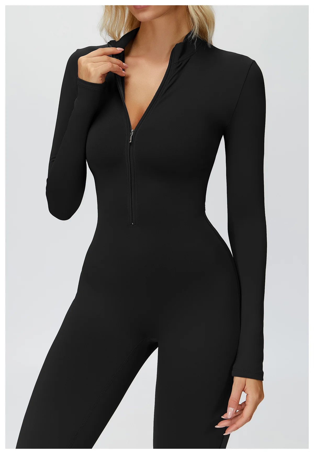 Winter Yoga Suit Gym Set Women Tracksuit Thicken Sportswear Zipper Fitness Long Sleeved Sports Jumpsuit Push Up Workout Clothes