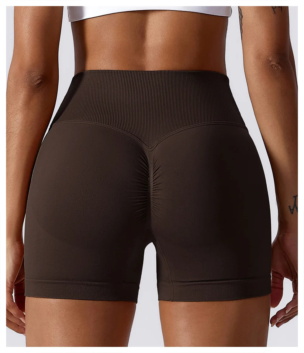 Summer Seamless Yoga Shorts High Waist Elasticity Sports Leggings Women Breathable Cycling Shorts Buttock Lift Gym Shorts Women