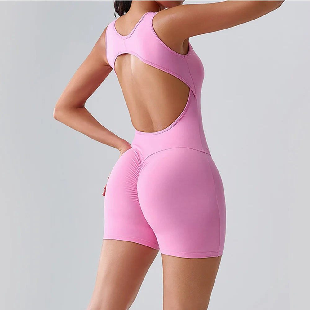 Women Rompers Tummy Control Butt Lifting Sports Shapewer Fitness Sports Bodysuit Yoga Suit Women's Gym PushUp Workout Clothes