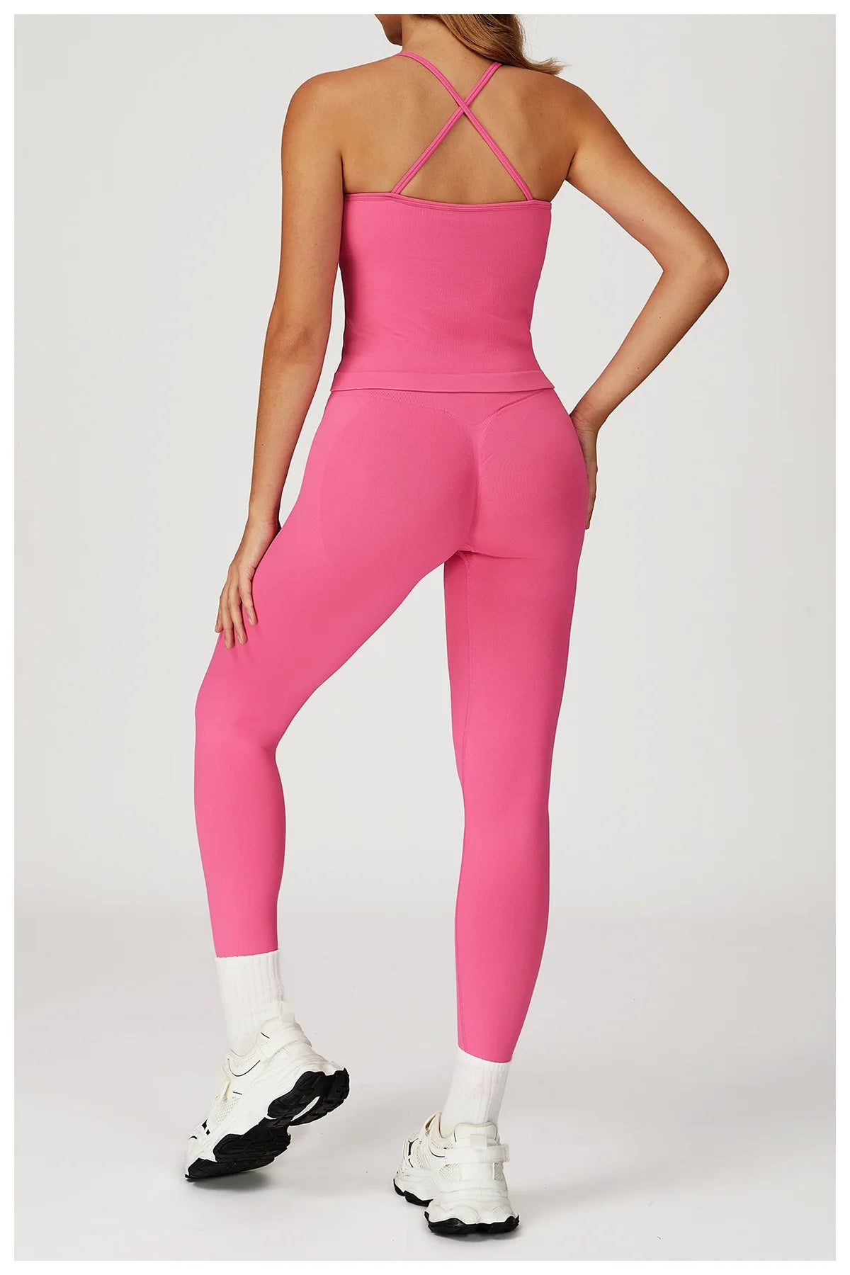 Seamless High Waist Solid Leggings Women Slim Tights Fitness Yoga Elastic Leggings Push Up Butt Knit Fashion Gym Workout Pants