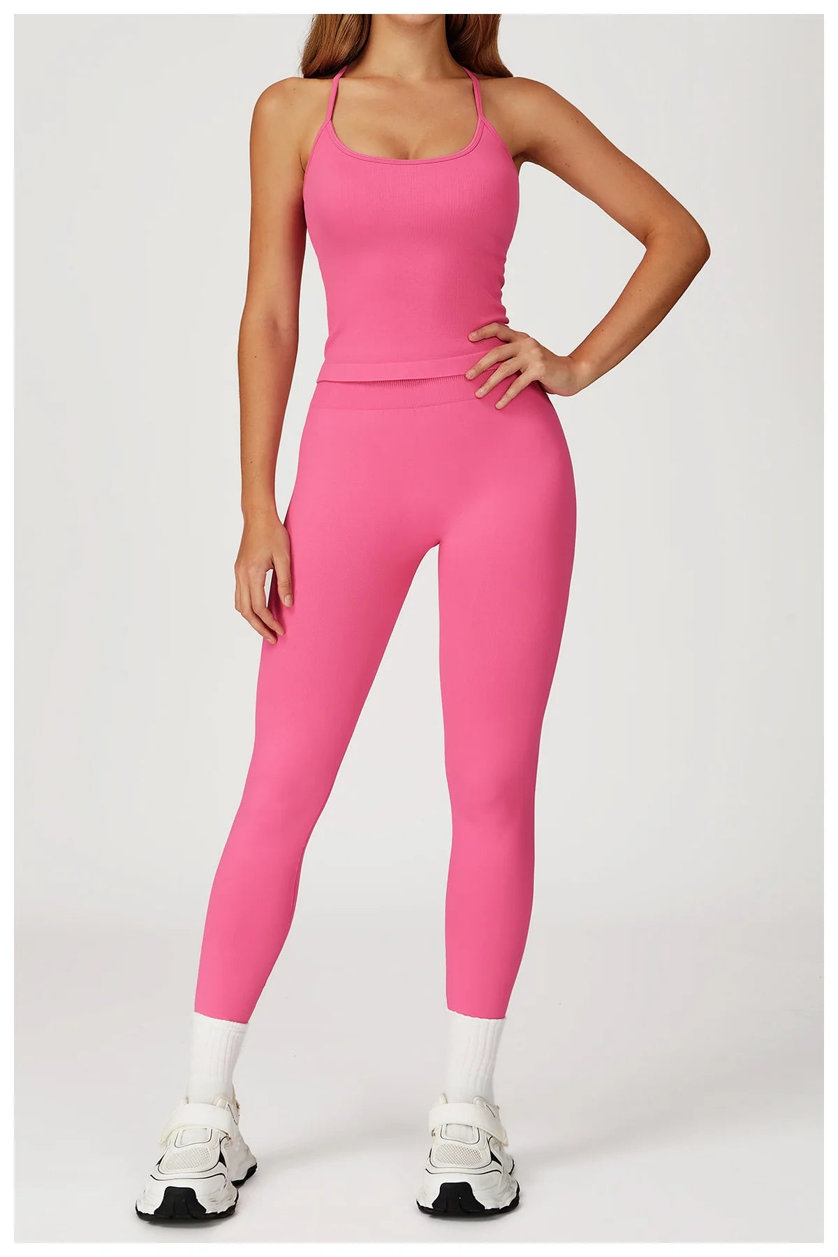 Seamless High Waist Solid Leggings Women Slim Tights Fitness Yoga Elastic Leggings Push Up Butt Knit Fashion Gym Workout Pants