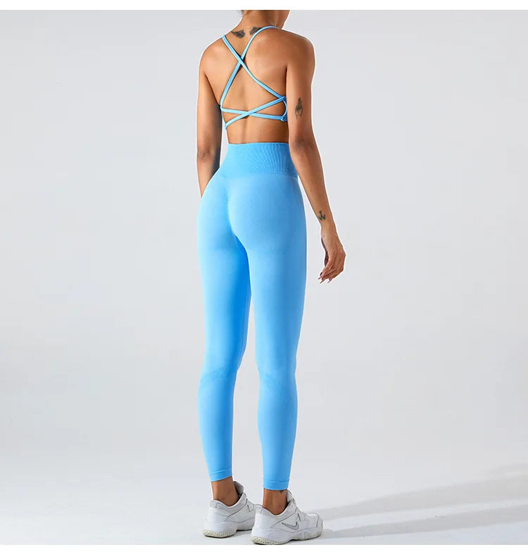 Women Seamless Tights Sports Leggings High Waist Fitness Leggings Push Up Yoga Leggings Gym Scrunch Butt Sports Workout Pants