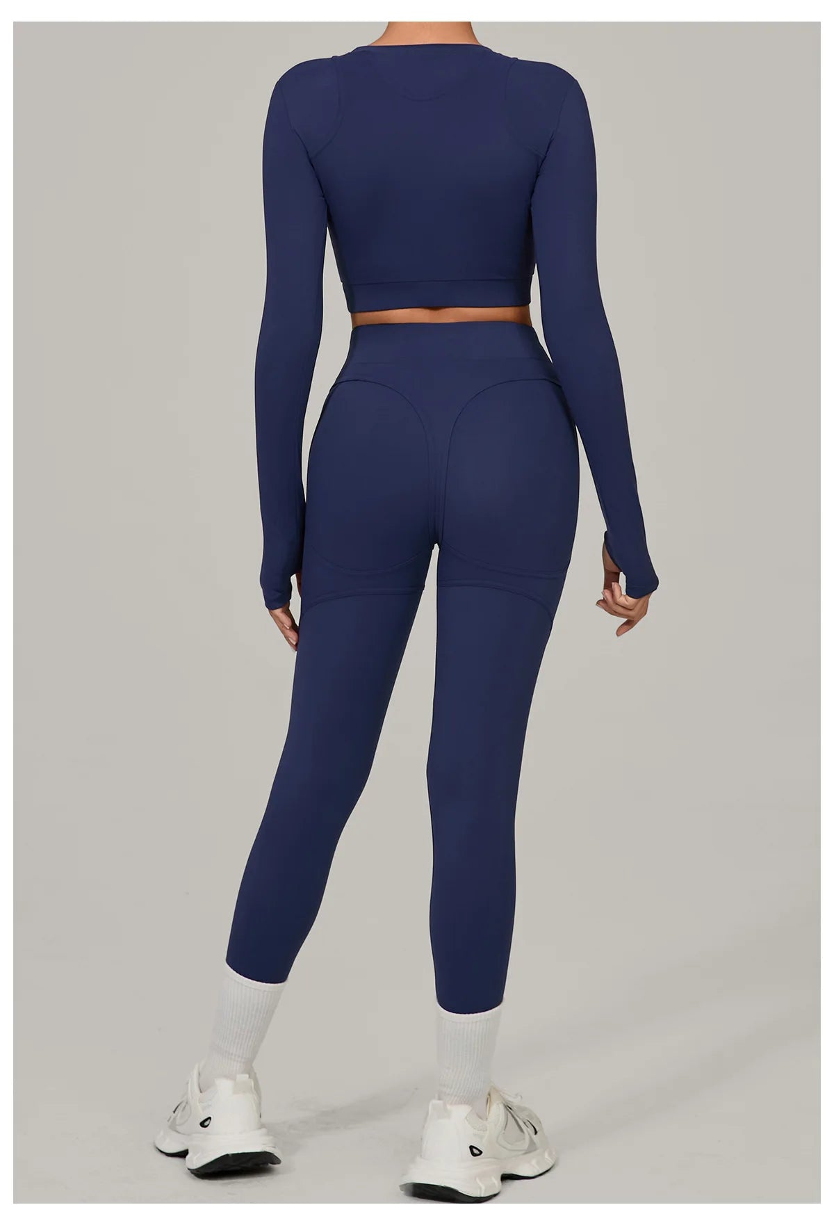 Women Tracksuit 2PCS Yoga Suit Sports Set Women Quick-Drying Gym Set Running Workout Long Sleeve Sports Shirt Yoga Clothing