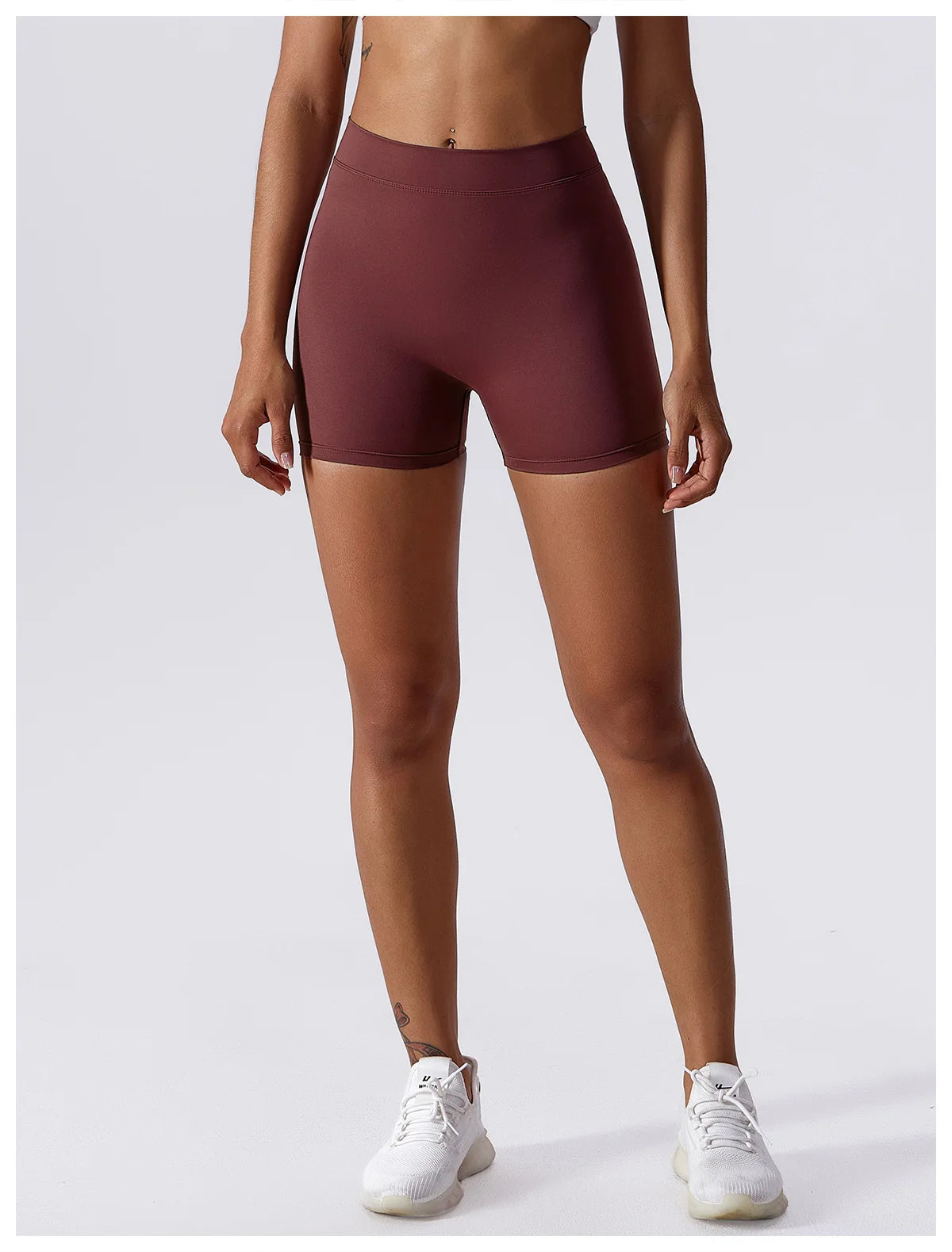 Women Yoga Shorts High Waist Scrunch Butt Lifting Comfort Fitness Gym Tights Squat Proof Naked Feel V-shaped Back Sports Shorts