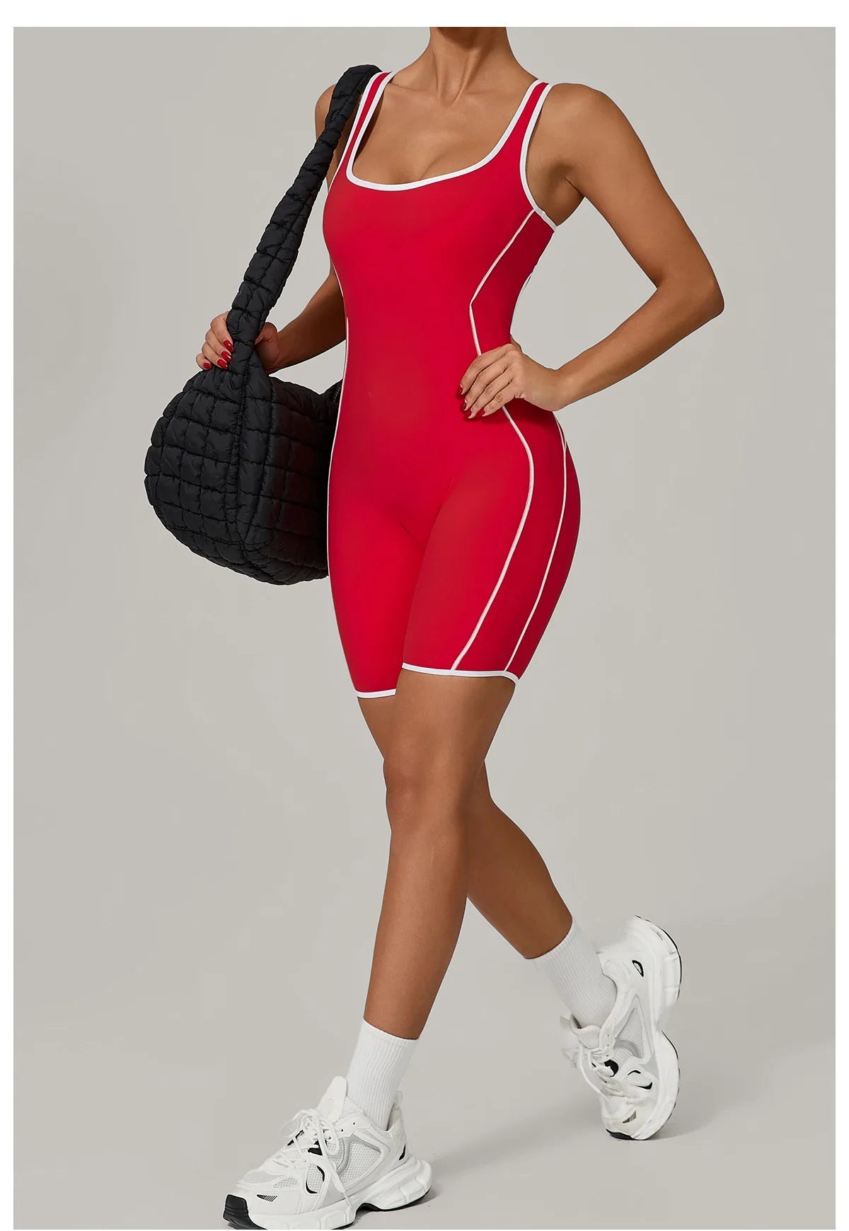 Color Blocked Gym Set Women Tracksuit Yoga Suit Sportswear Women Sports Jumpsuit Fitness Rompers Female Push Up Workout Bodysuit