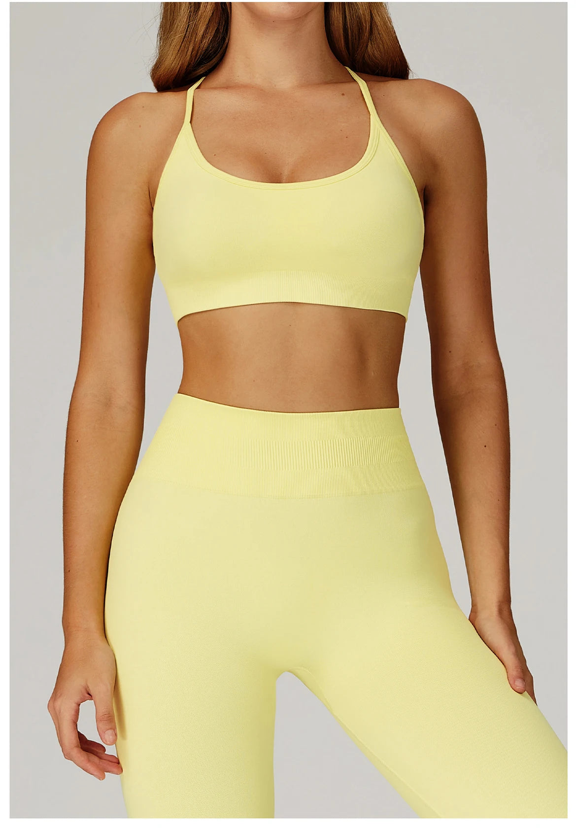 Breathable Sports Bra Anti-Sweat Fitness Top Women Yoga Bra Crop Top Push Up High Strength Sport Bra Seamless Gym Workout Top