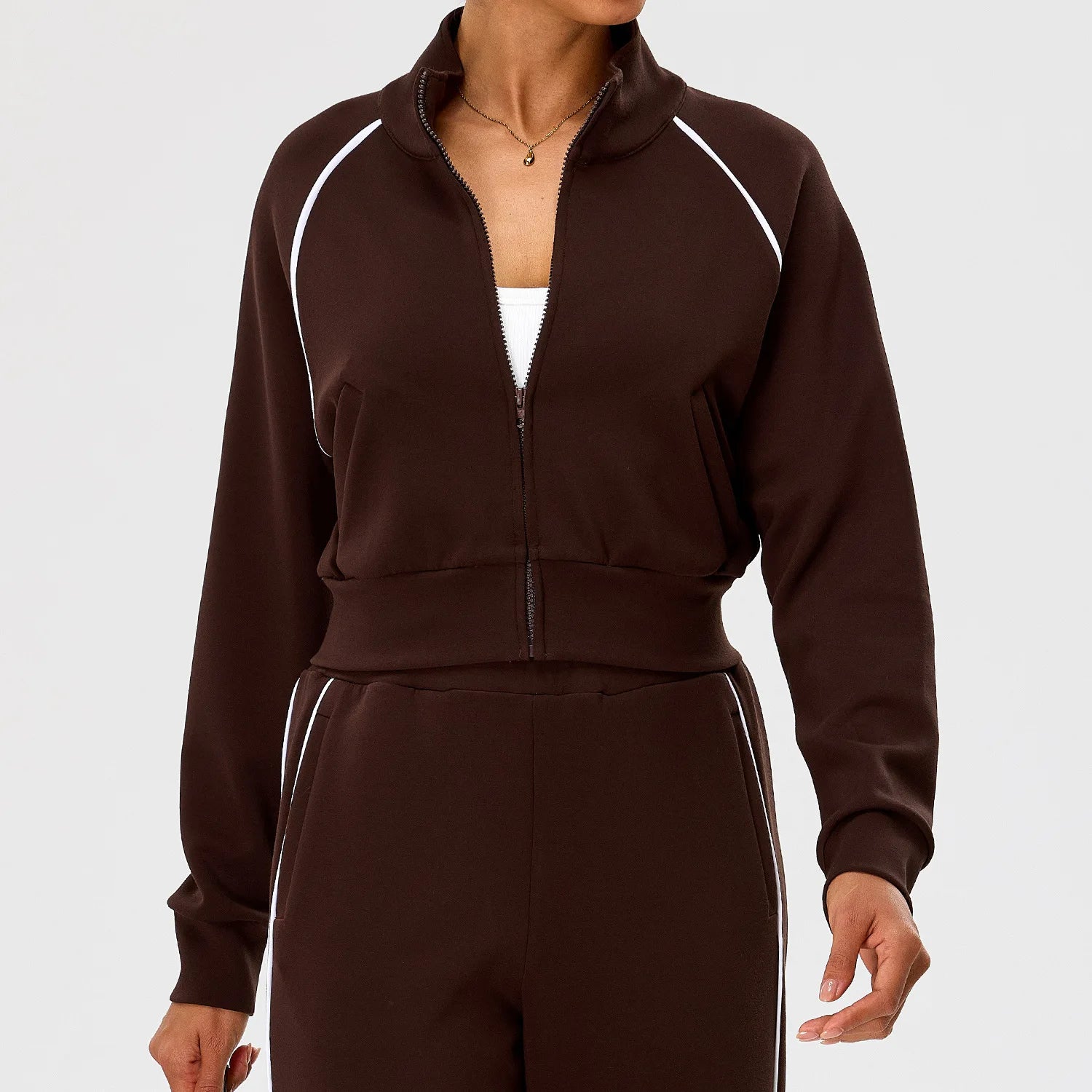 Women's Yoga Long Sleeve Sports Jacket Zip Fitness Yoga Shirt Slim Fit Gym Top Activewear Running Coats Workout Cycling Clothes