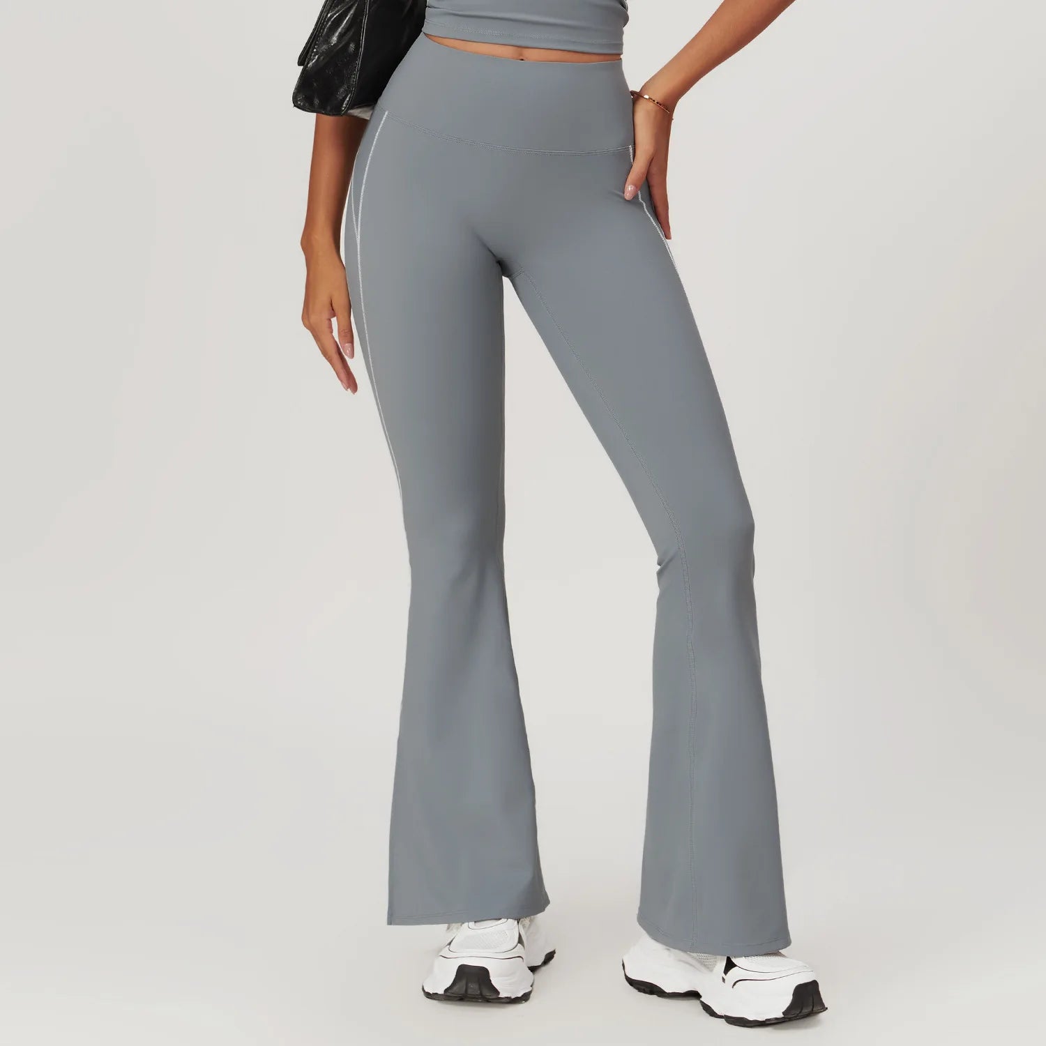 Yoga Flare Leggings Women Bell-bottoms Fitness Push Up High Waiste Wide Leg Workout Pants Gym Elastic Tights Exercise Sport Pant