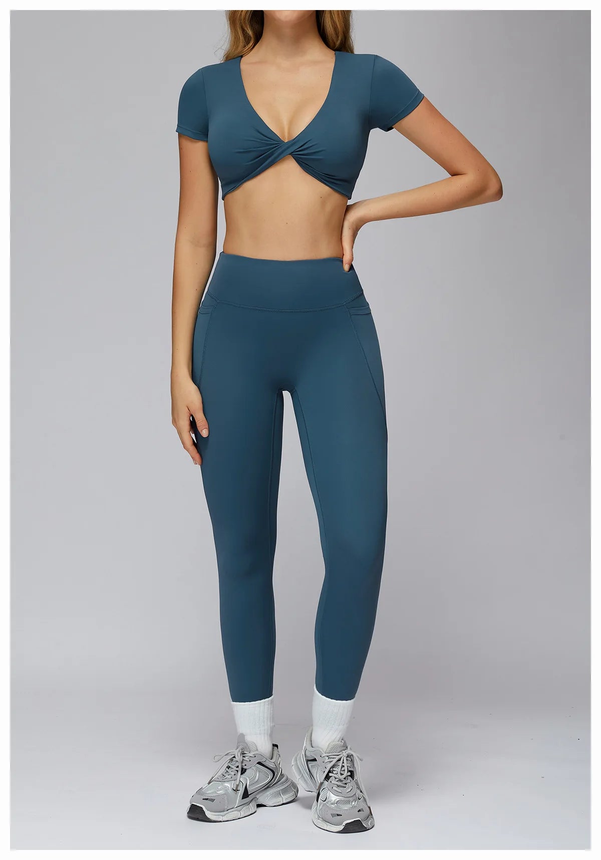 Sports Bra Women's Set 2PCS Professional Fitness Tank Top Bra Shockproof Running Leggings Yoga Suit Beautiful Back Bra Clothing