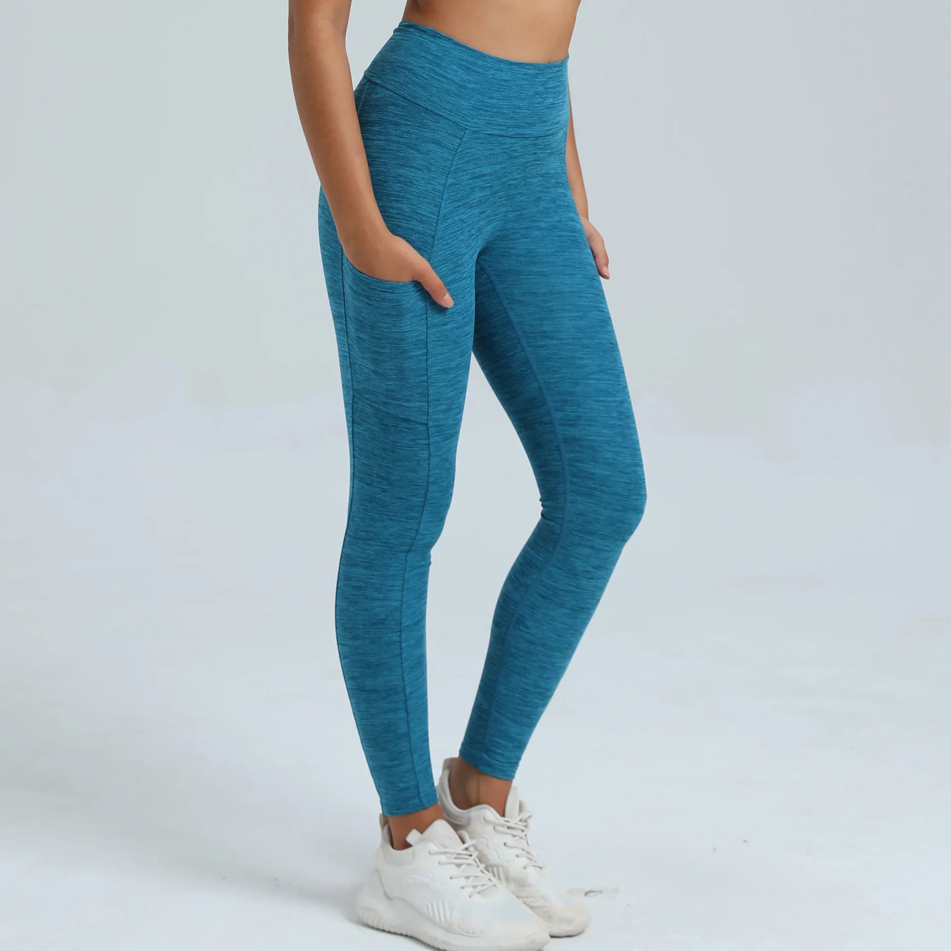 Women Sport Fitness Leggings High Waist Elastic Yoga Pants Training Running Scrunch Butt Gym Leggings Breathable Leggings Female