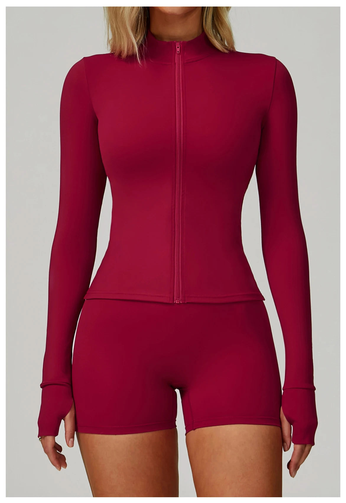 Zipper Yoga Shirts For Women Jacket Long Sleeve Fitness Running Gym Clothes Workout Dry Fit Breathable High Elastic Sports Top