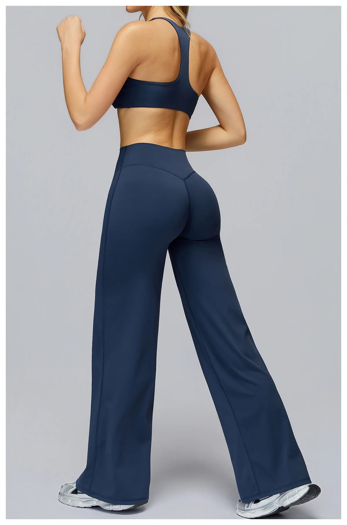 Yoga Set 2PCS Women Sportswear Workout Clothes Seamless Athletic Wear Gym Legging Fitness Bra Crop Top Long Sleeve Sports Suits