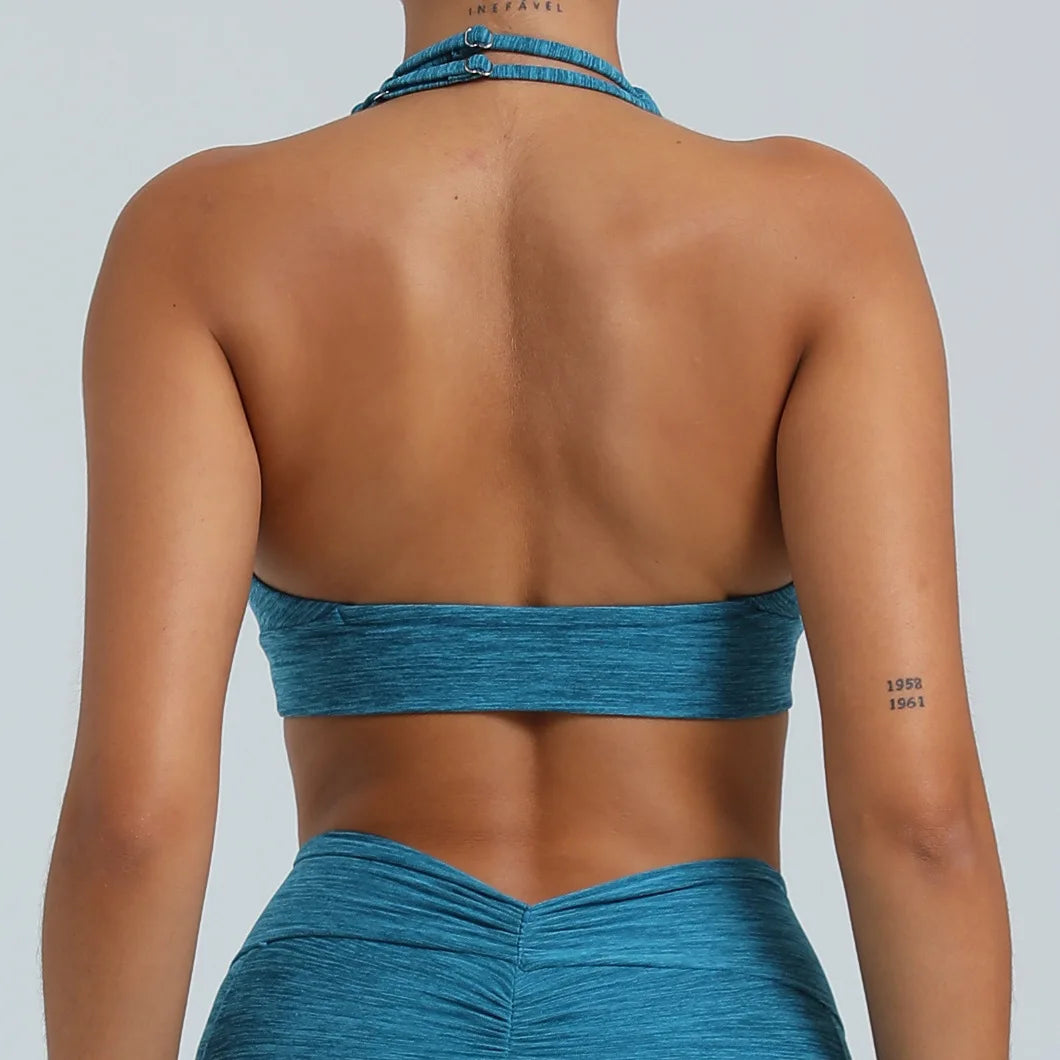 Sports Underwear Women Sports Bra Hanging Neck Yoga Bra Gym Top Women Training Running Yoga Bra Fitness Workout Tank Top