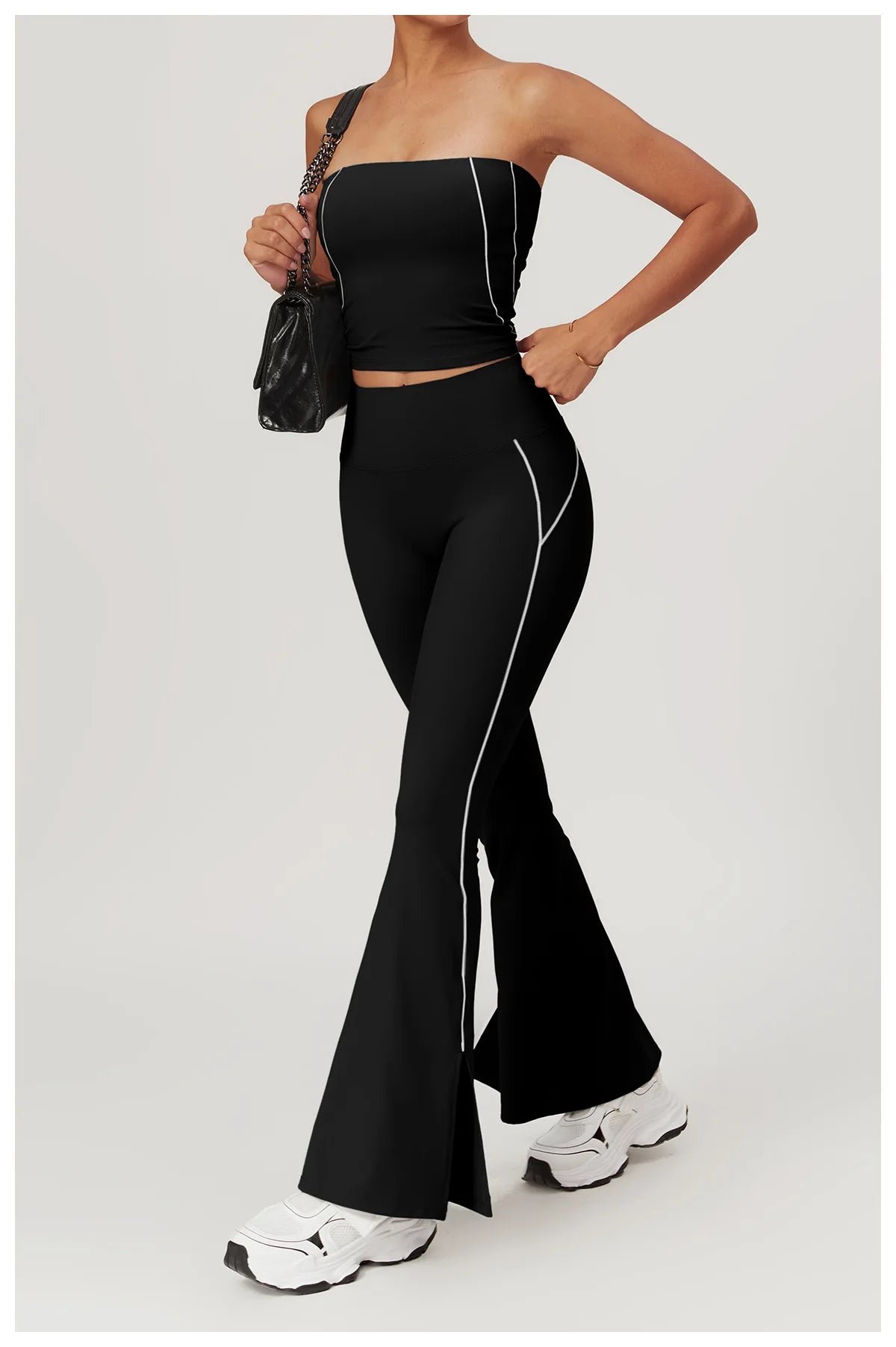 Yoga Flare Leggings Women Bell-bottoms Fitness Push Up High Waiste Wide Leg Workout Pants Gym Elastic Tights Exercise Sport Pant