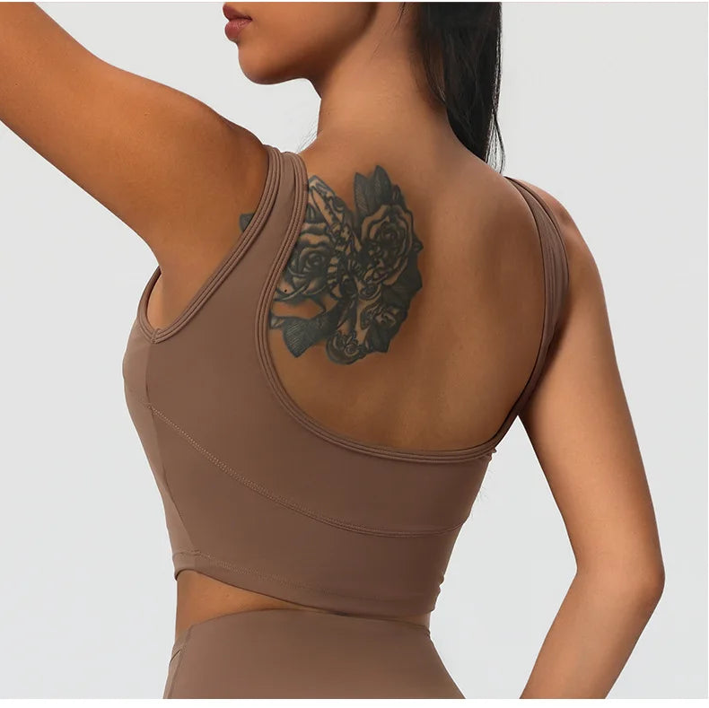 Women Backless Sports Bra Sexy Top Women Push Up Sport Bra Yoga Gym Crop Top Brassiere Fitness Top Sport Bra Breathable Bras