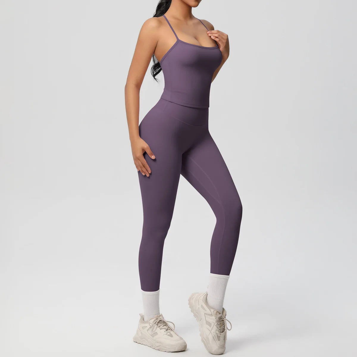 Yoga Outfits Women Tracksuit Fitness Suit Training Sleeveless Sport Gym Set Workout Overalls Sports Underwear Sportswear