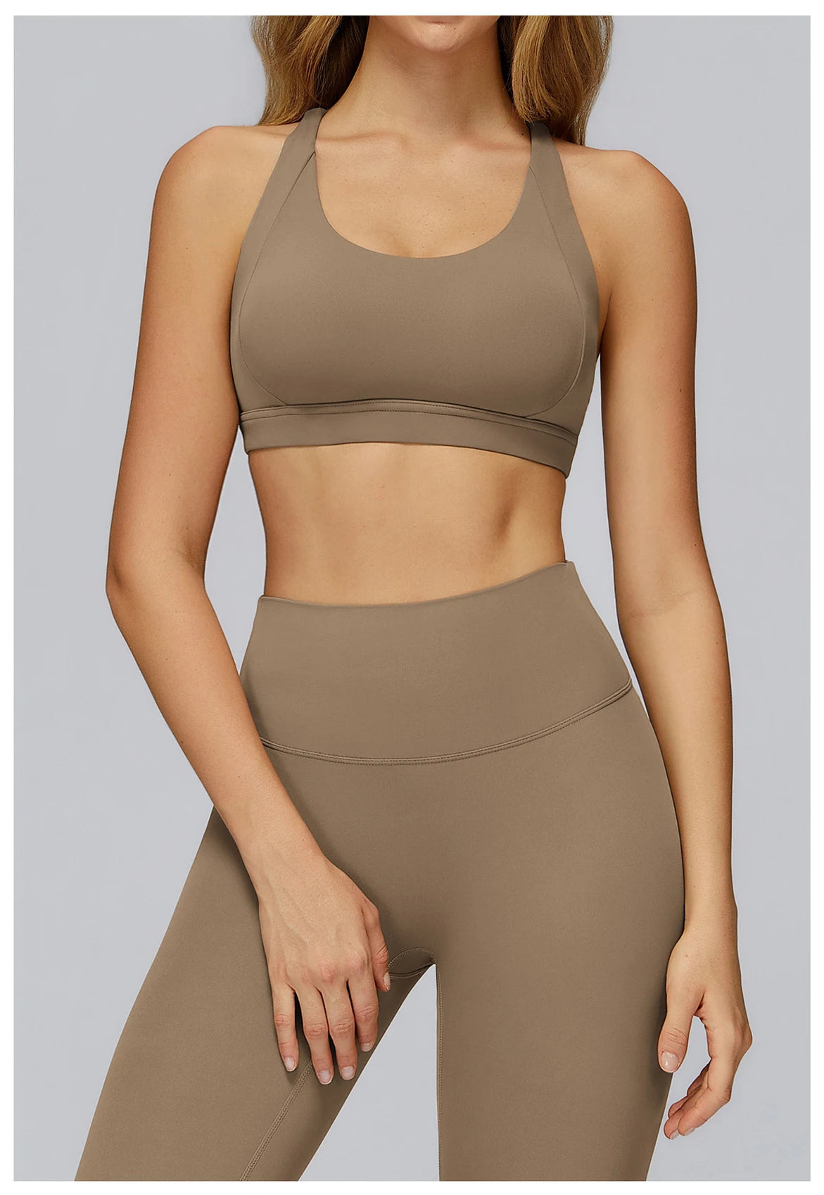 Women Tops Back Cross Strap Tank Top Push Up Underwear Running Sports Bra Breathable Soft Fitness Beauty Solid Color Yoga Bra