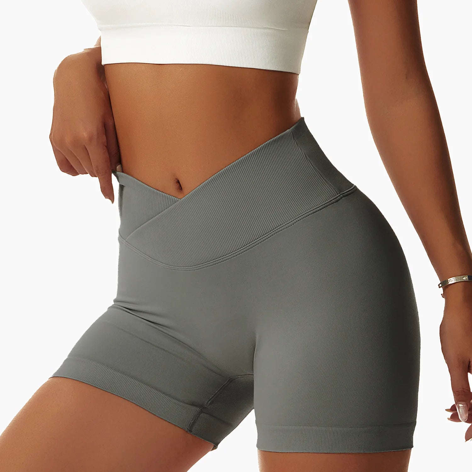 Summer Seamless Yoga Shorts High Waist Elasticity Sports Leggings Women Breathable Cycling Shorts Buttock Lift Gym Shorts Women
