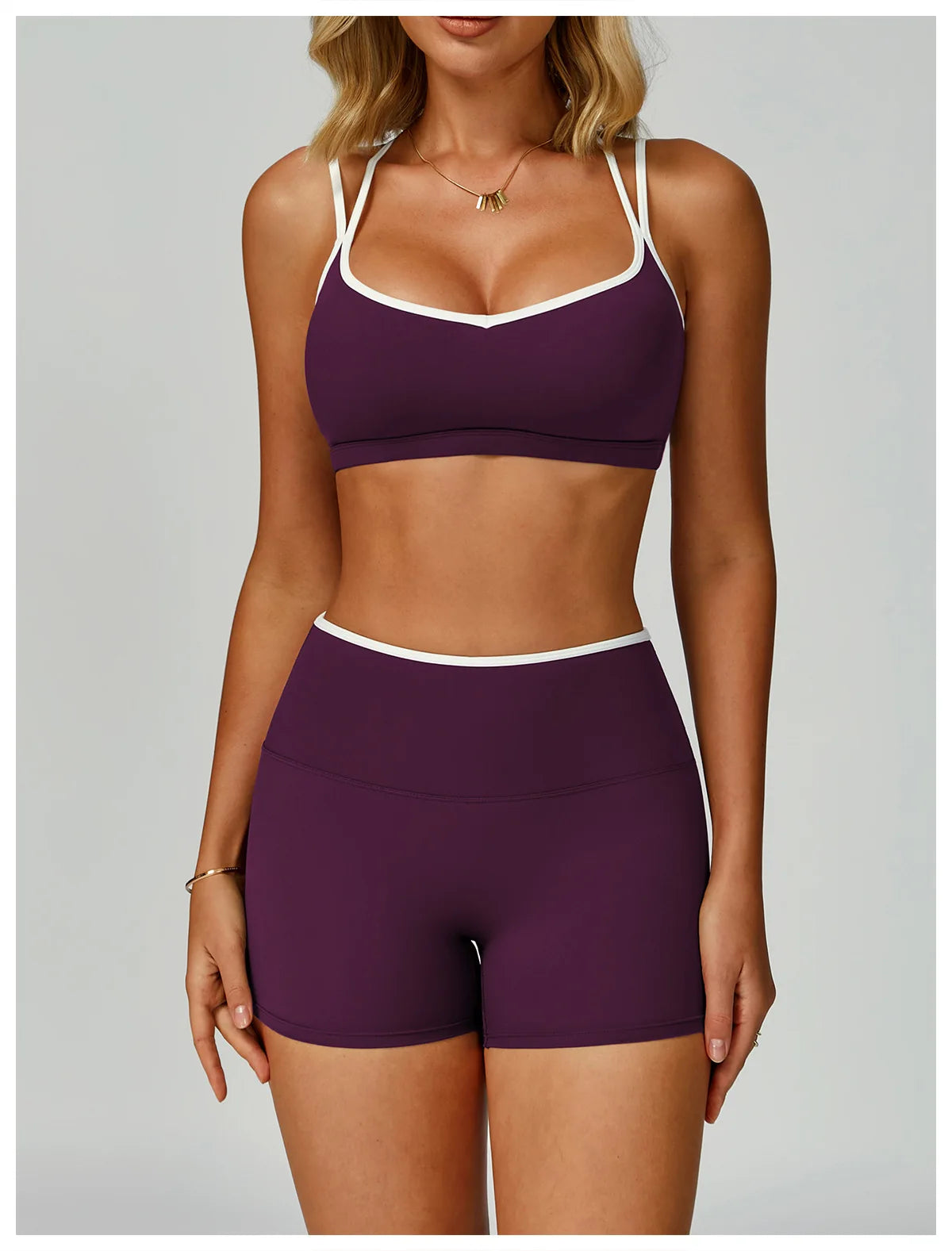 Gym Tracksuit Yoga Set 2 Pieces Workout Outfits Fitness Sportswear High Waist Leggings Sports Bra Athletic Wear Women Clothes