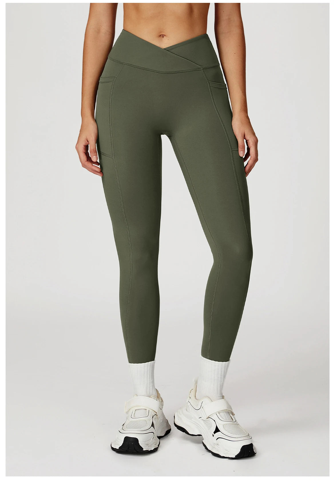 Yoga Pants Cross Waist Head Gym Leggings Women Sexy High Waist Booty Lifting Leggings Pants Women Sports Clothing Fitness Wear