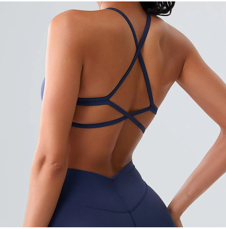 Women Fitness Yoga Bra Race Back Sports Bras Nylon Top Women Bra Sexy Breathable Underwear For Women Gym Bra Running Workout Bra