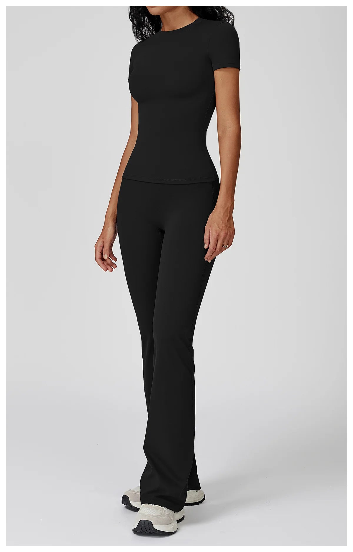 2PCS Yoga Set Sports Suit For Women Fitness Short Sleeve Tracksuits Sports Bra High Waist Leggings Gym Sports Clothes Sportswear