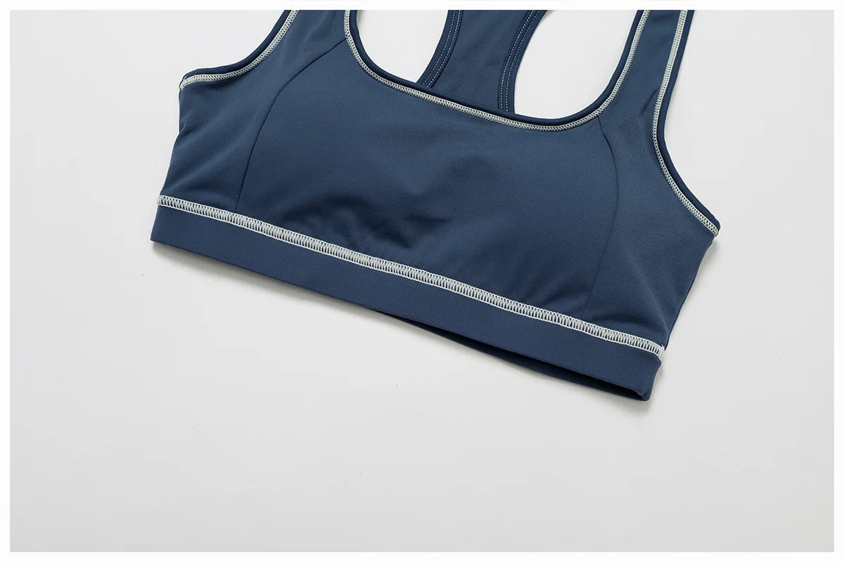Fitness Top Women Breathable Sports Bra Anti-Sweat Yoga Bra Shockproof Crop Top Push Up High Strength Sport Bra Gym Workout Top