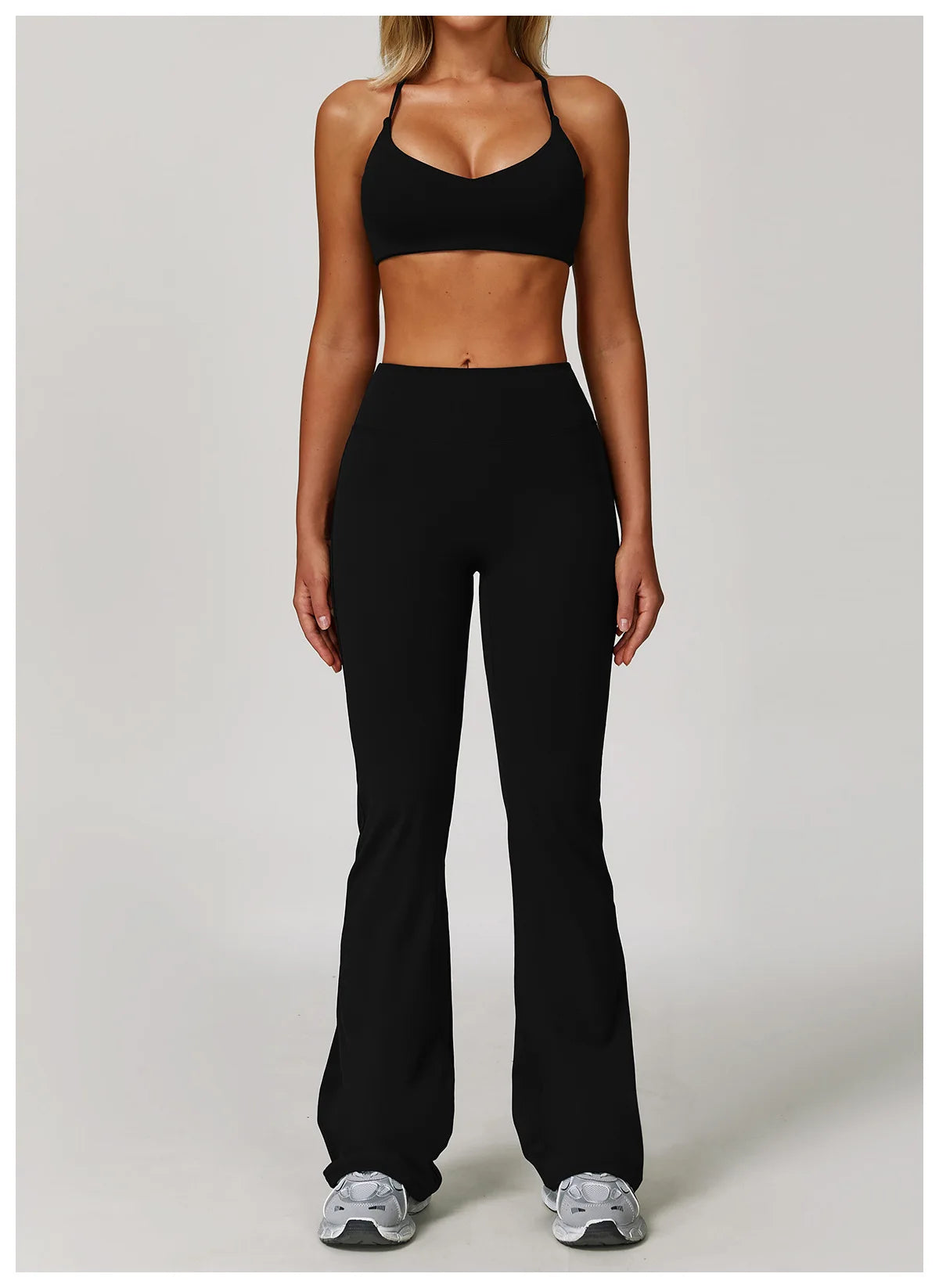 Wide Leg Pants Women Bell-bottoms High Waist Yoga Leggings High Stretchy Butt Lifting Breathable Sports Pants Women Gym Leggings