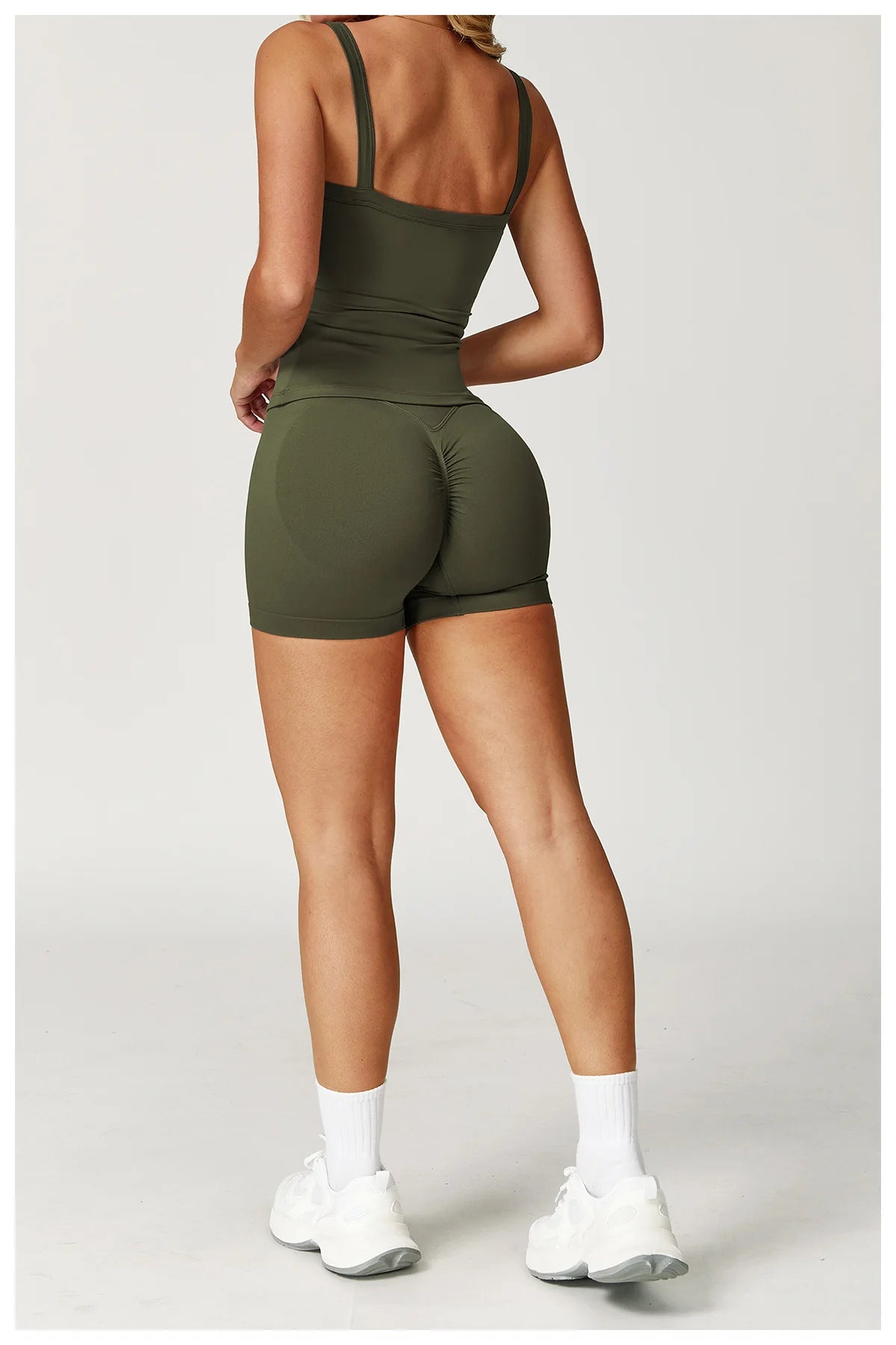 Women Tracksuit 2PCS Seamless Fitness Suit Yoga Sets Sportswear Workout Sports Bra High Waist Leggings Gym Clothing Sports Suits