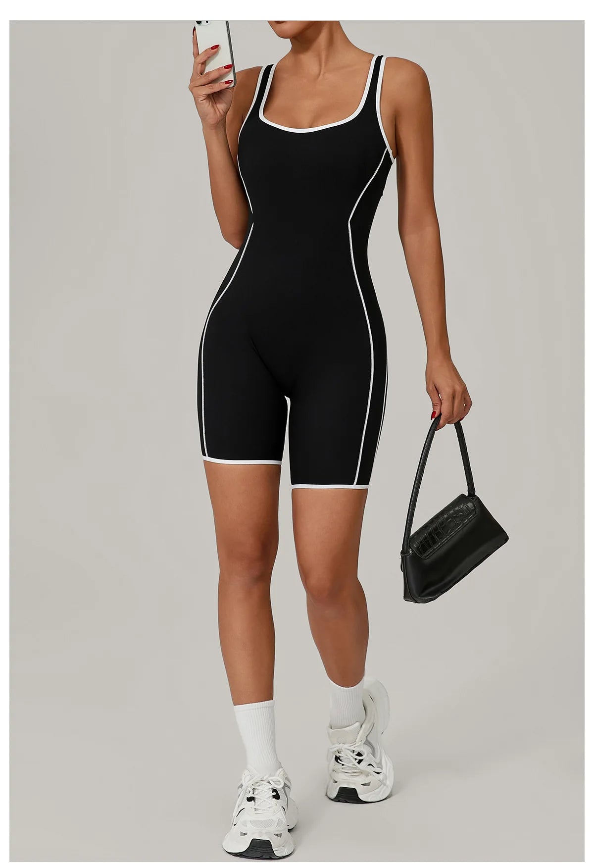 Color Blocked Gym Set Women Tracksuit Yoga Suit Sportswear Women Sports Jumpsuit Fitness Rompers Female Push Up Workout Bodysuit