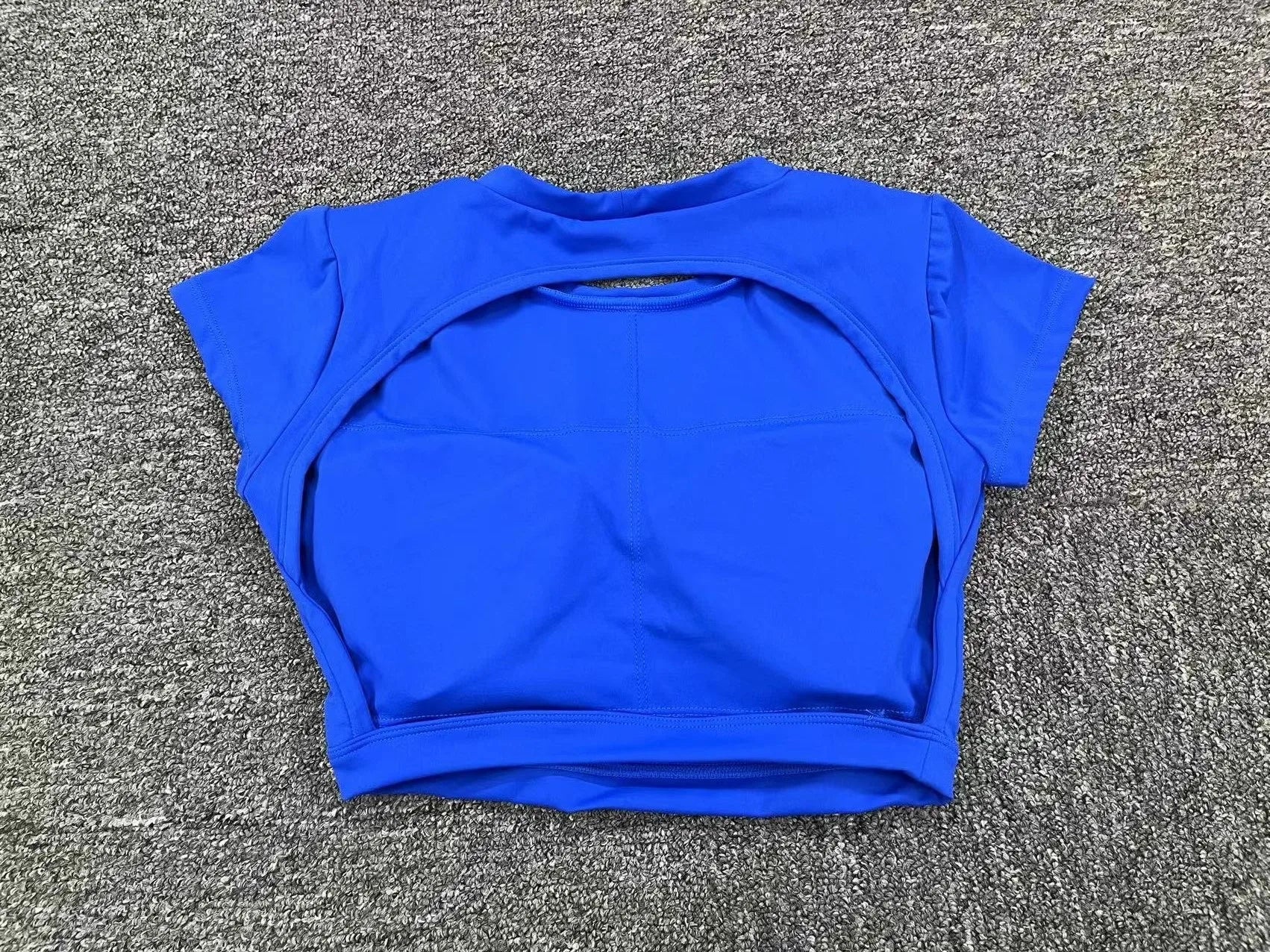 Hollow Beauty Back Crop Top Short Sleeve Yoga Shirt Women Fitness Workout Tops Gym Clothes Push Up Sportswear Running T-shirts