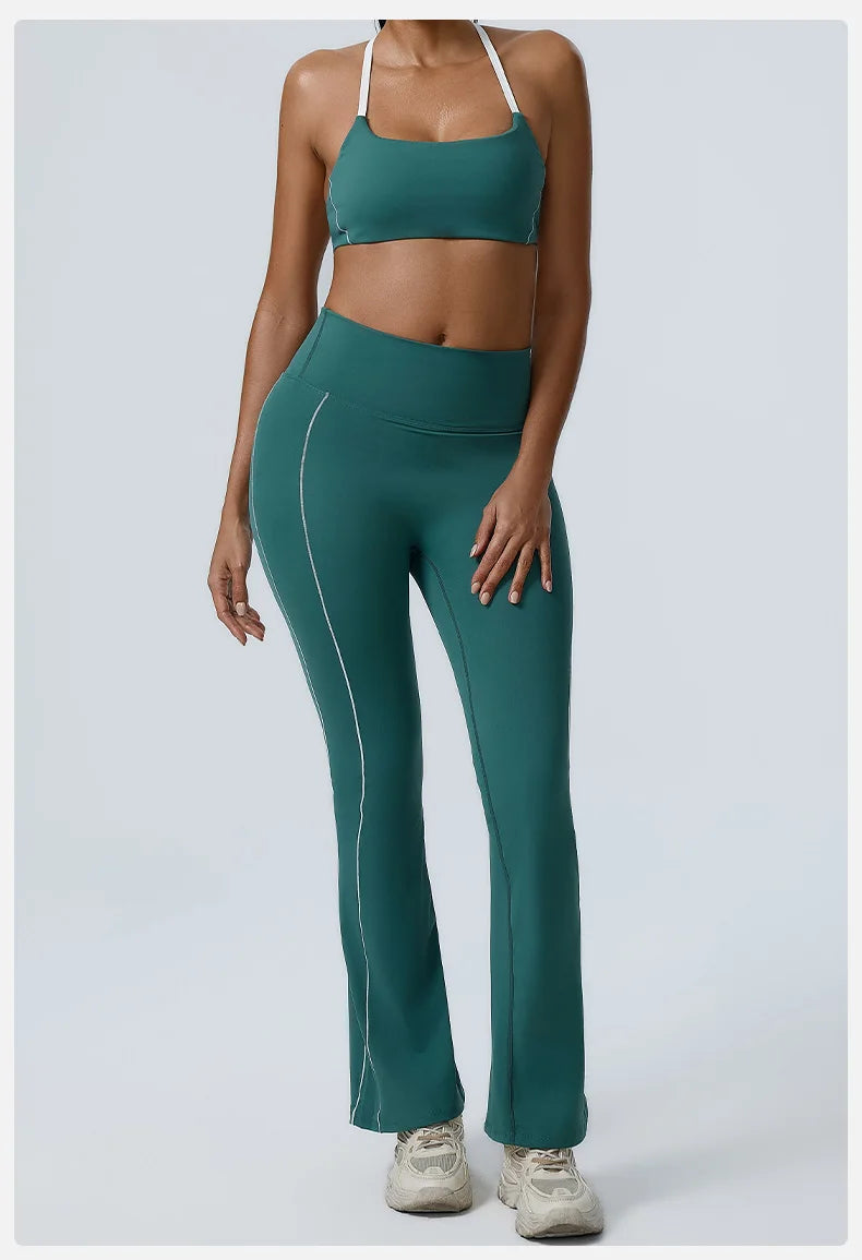 Workout Clothes Women's Tracksuit 2PCS Yoga Set Sportswear Gym Clothing High Waist Leggings Sportswear Fitness Sports Bra